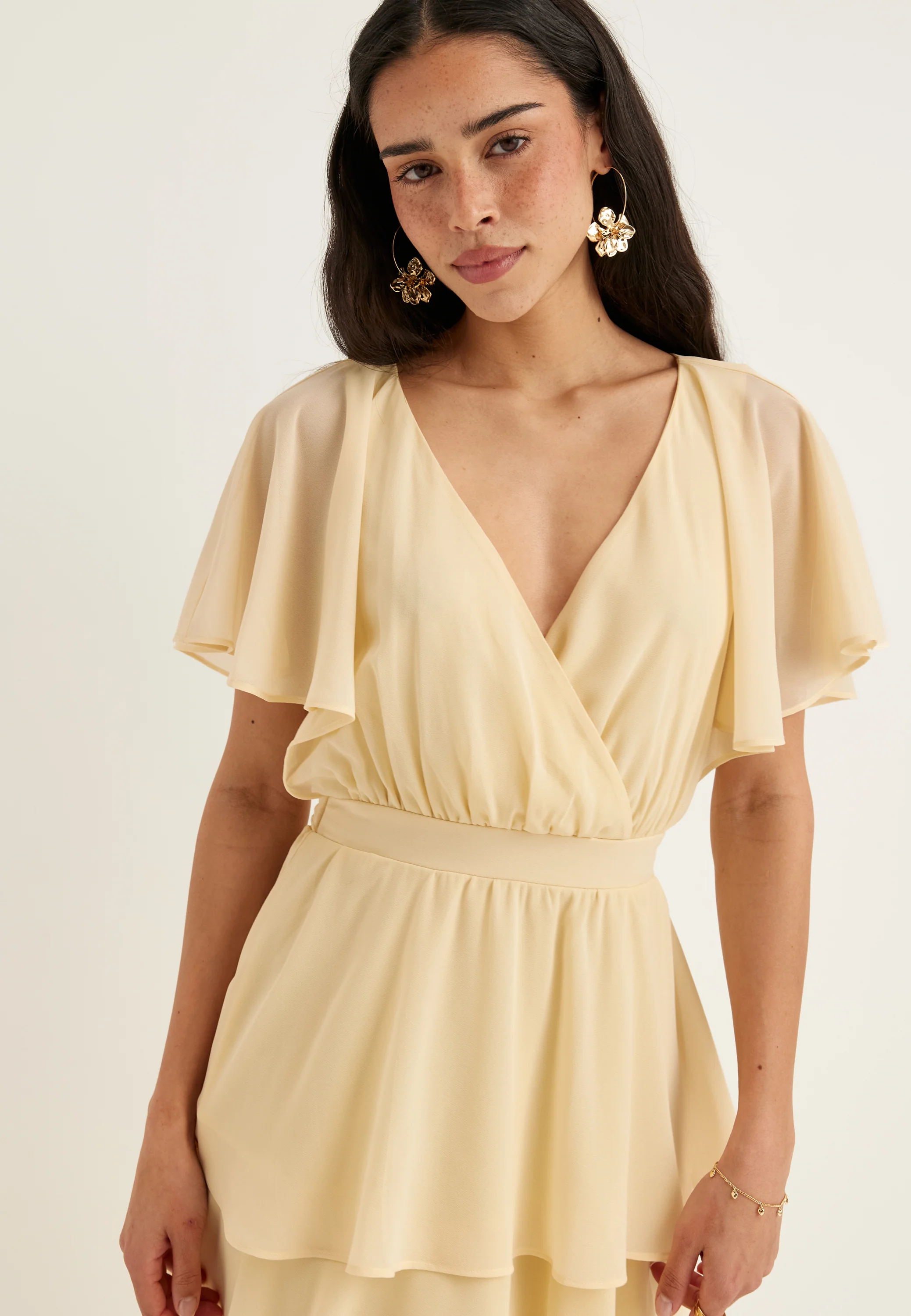 Flutter Chiffon Tiered Maxi Dress - Image 2
