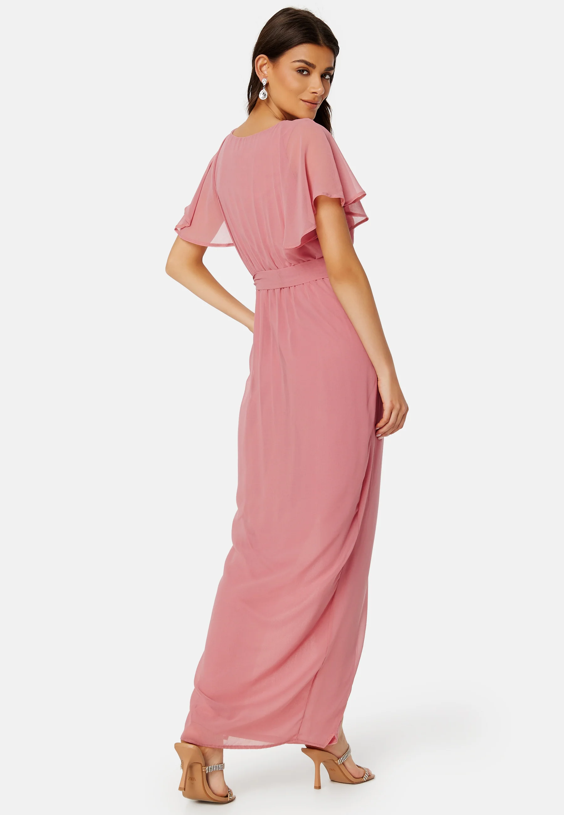 Flutter Chiffon Wrap Maxi Dress - Image 3