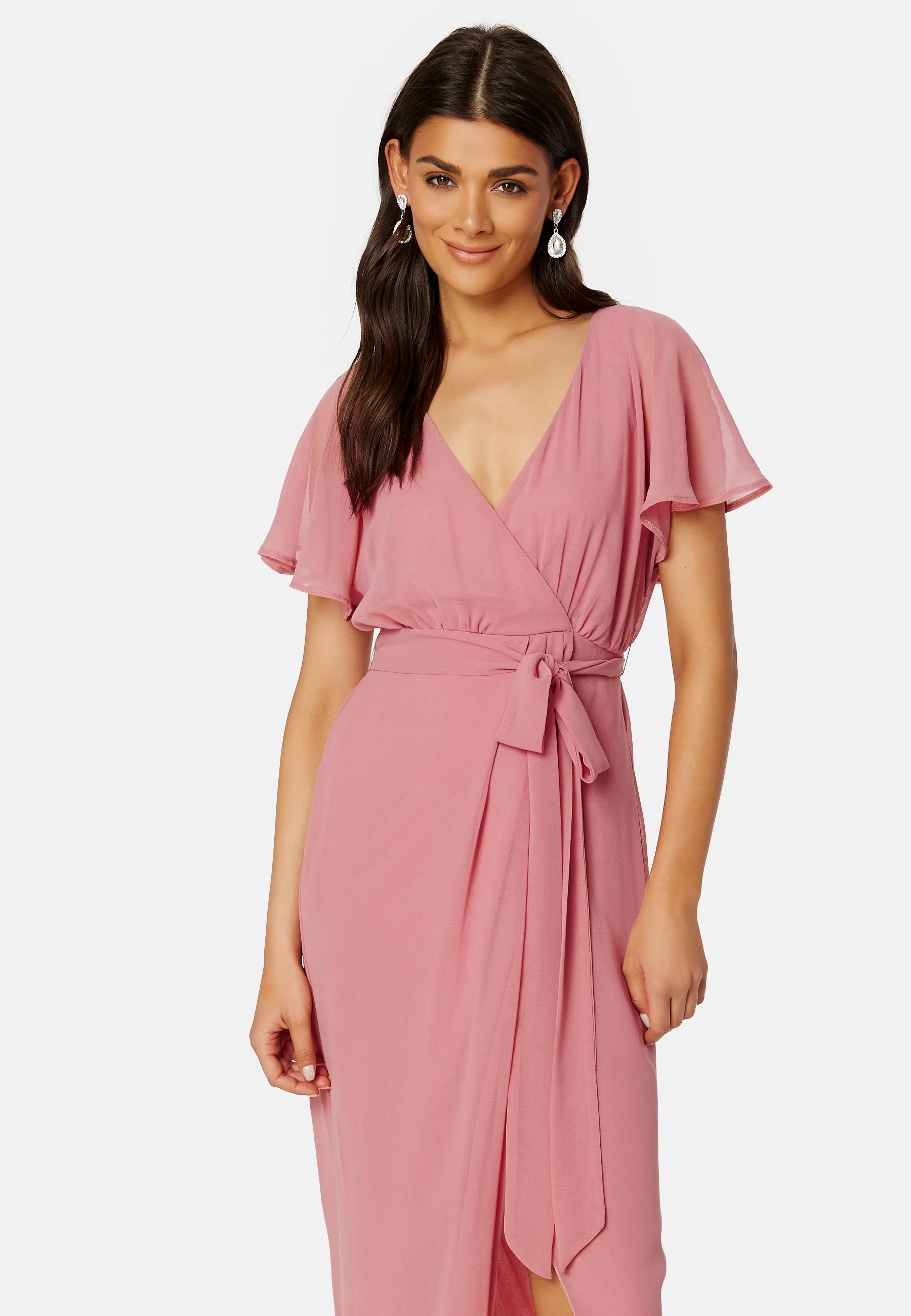 Flutter Chiffon Wrap Maxi Dress - Image 4