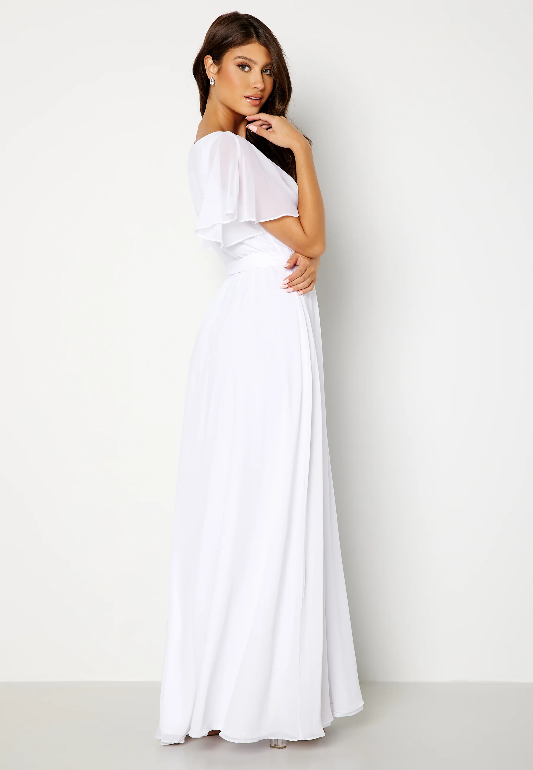 Flutter Sleeve Chiffon Maxi Dress - Image 2