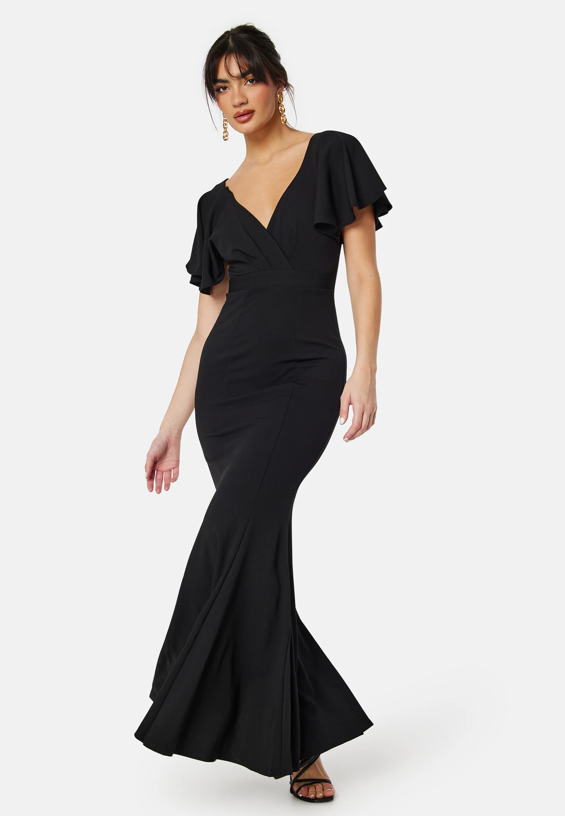 Flutter Sleeve Fishtail Maxi Dress - Image 5