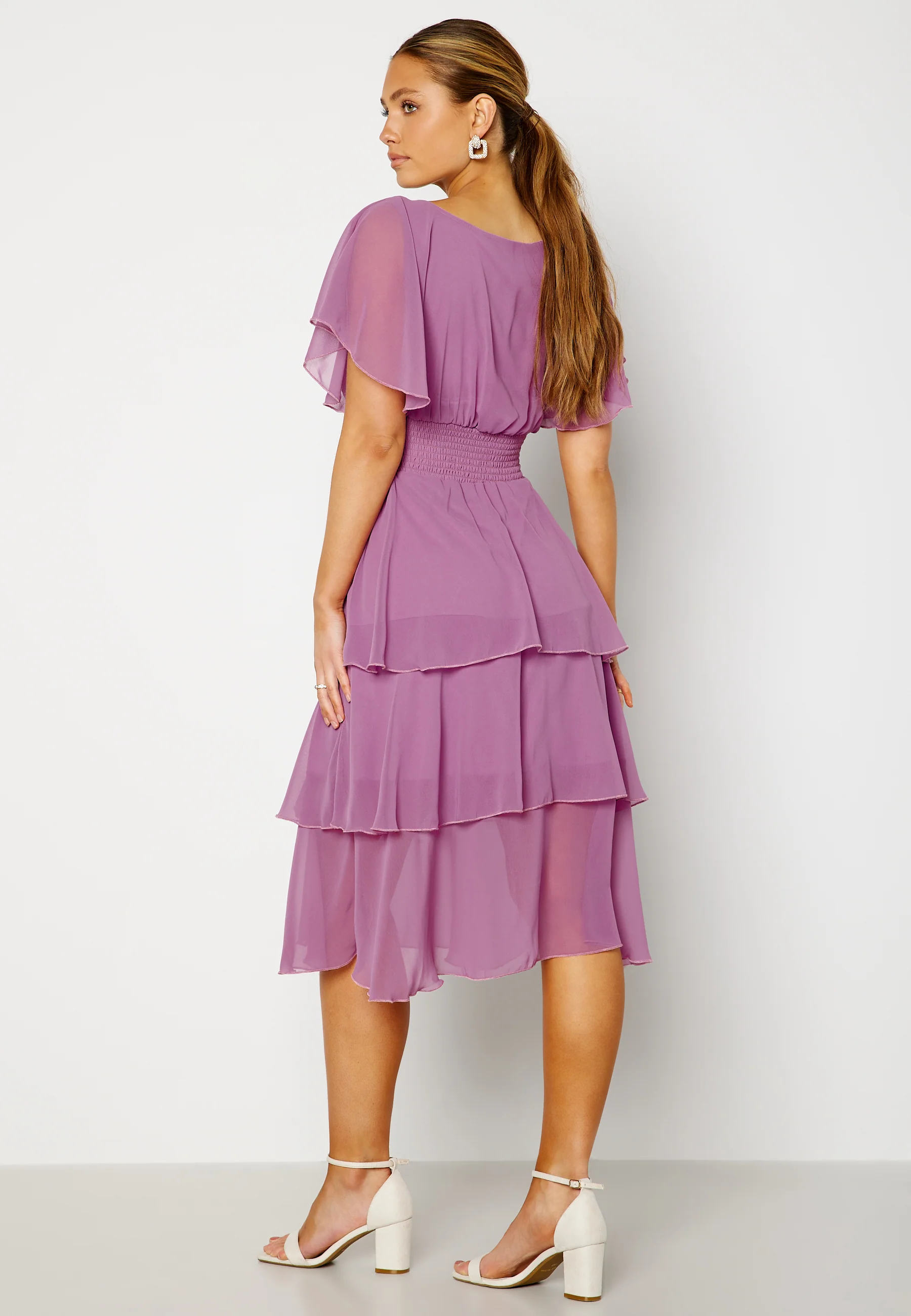 Flutter Tiered Midi Dress - Image 2
