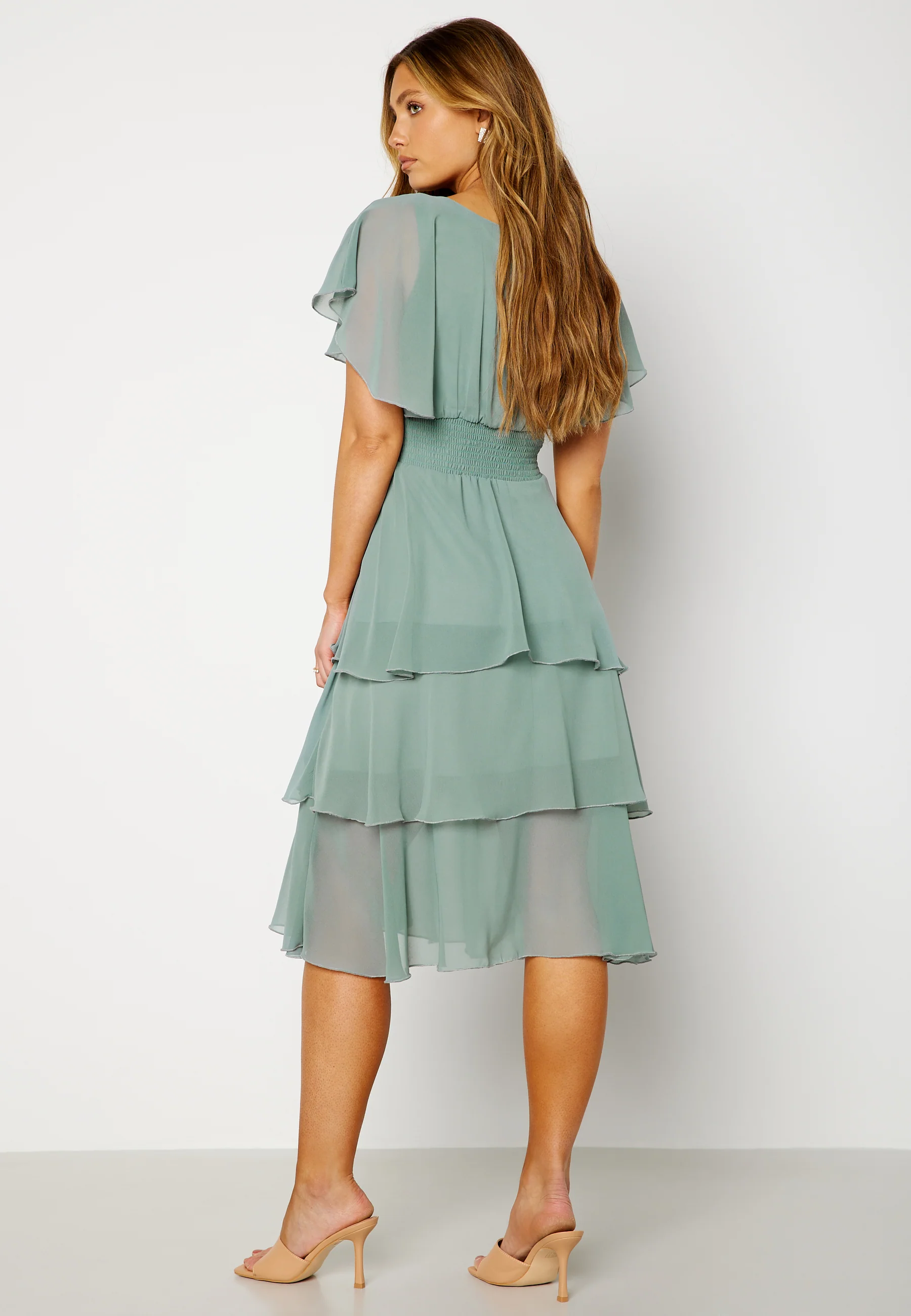 Flutter Tiered Midi Dress - Image 2