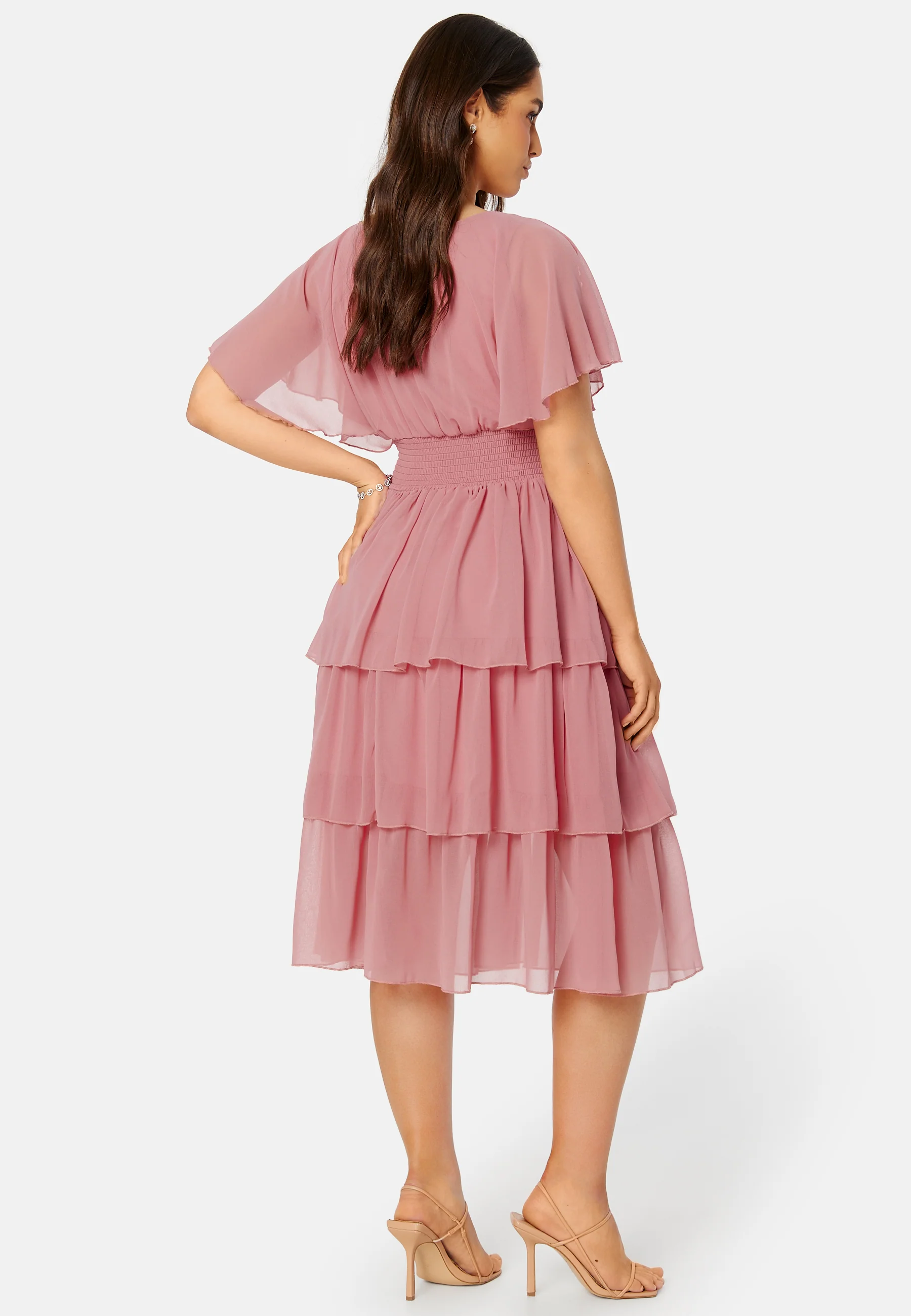 Flutter Tiered Midi Dress - Image 3