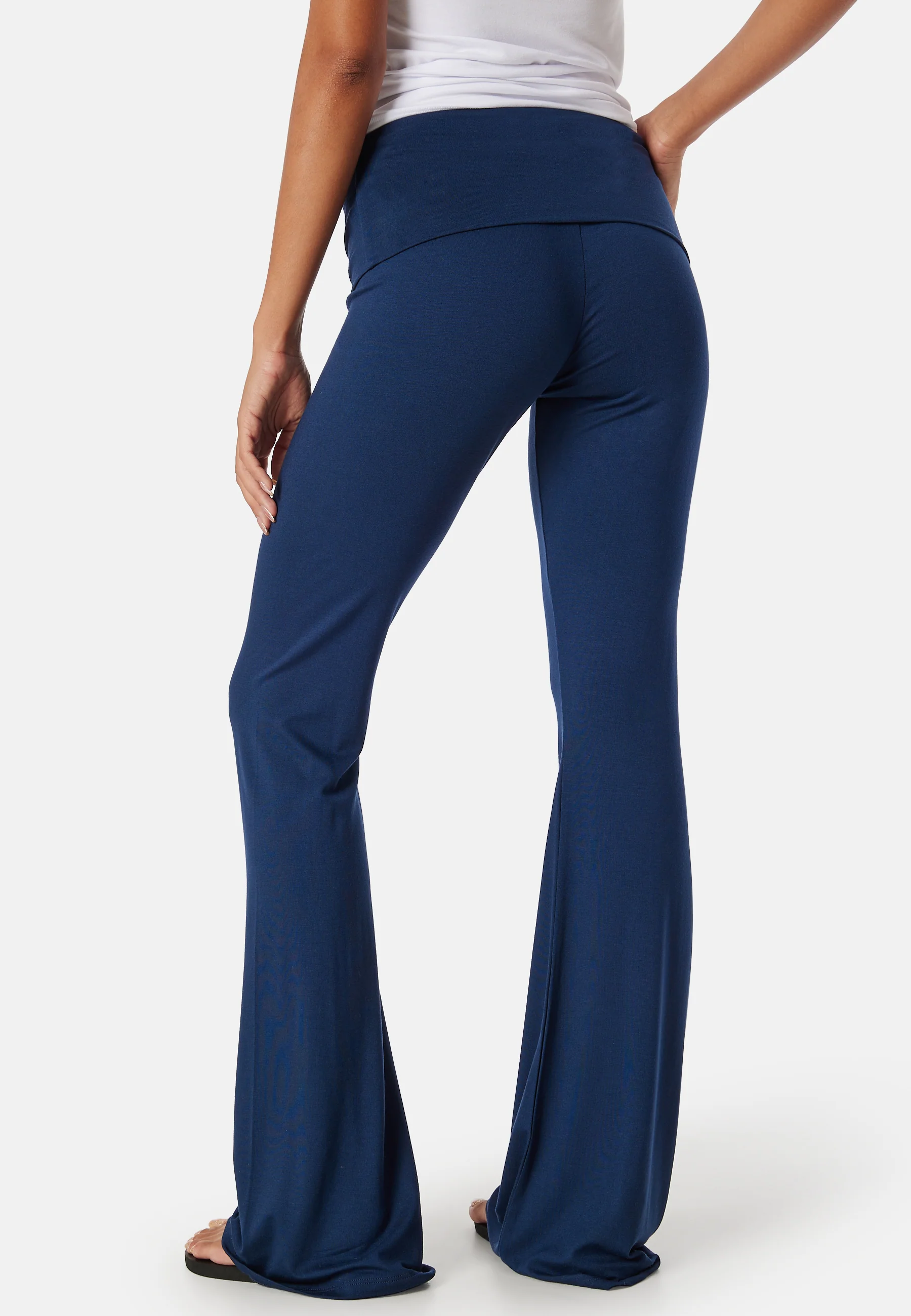 Fold Over Flared Trousers - Image 3