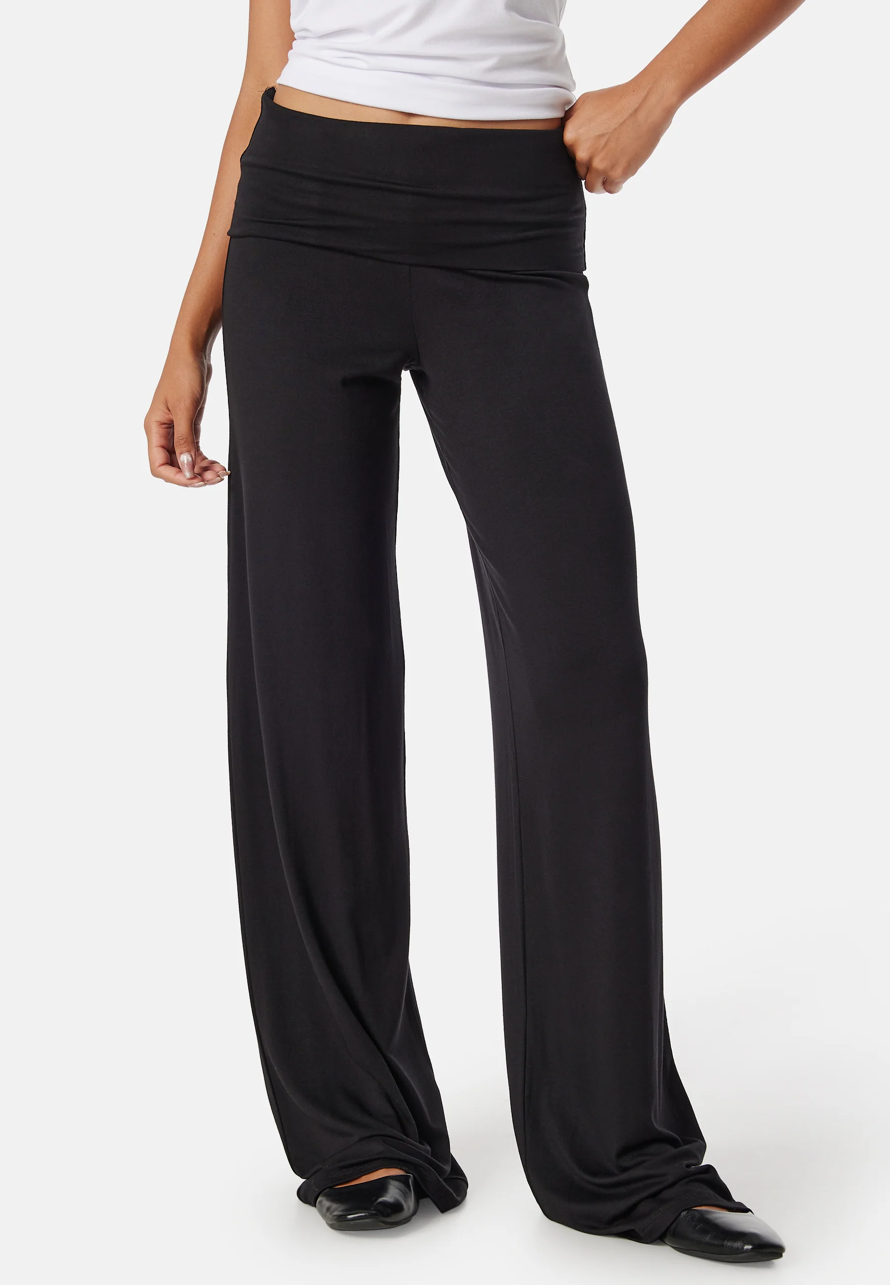 Fold Over Wide Trousers - Image 2