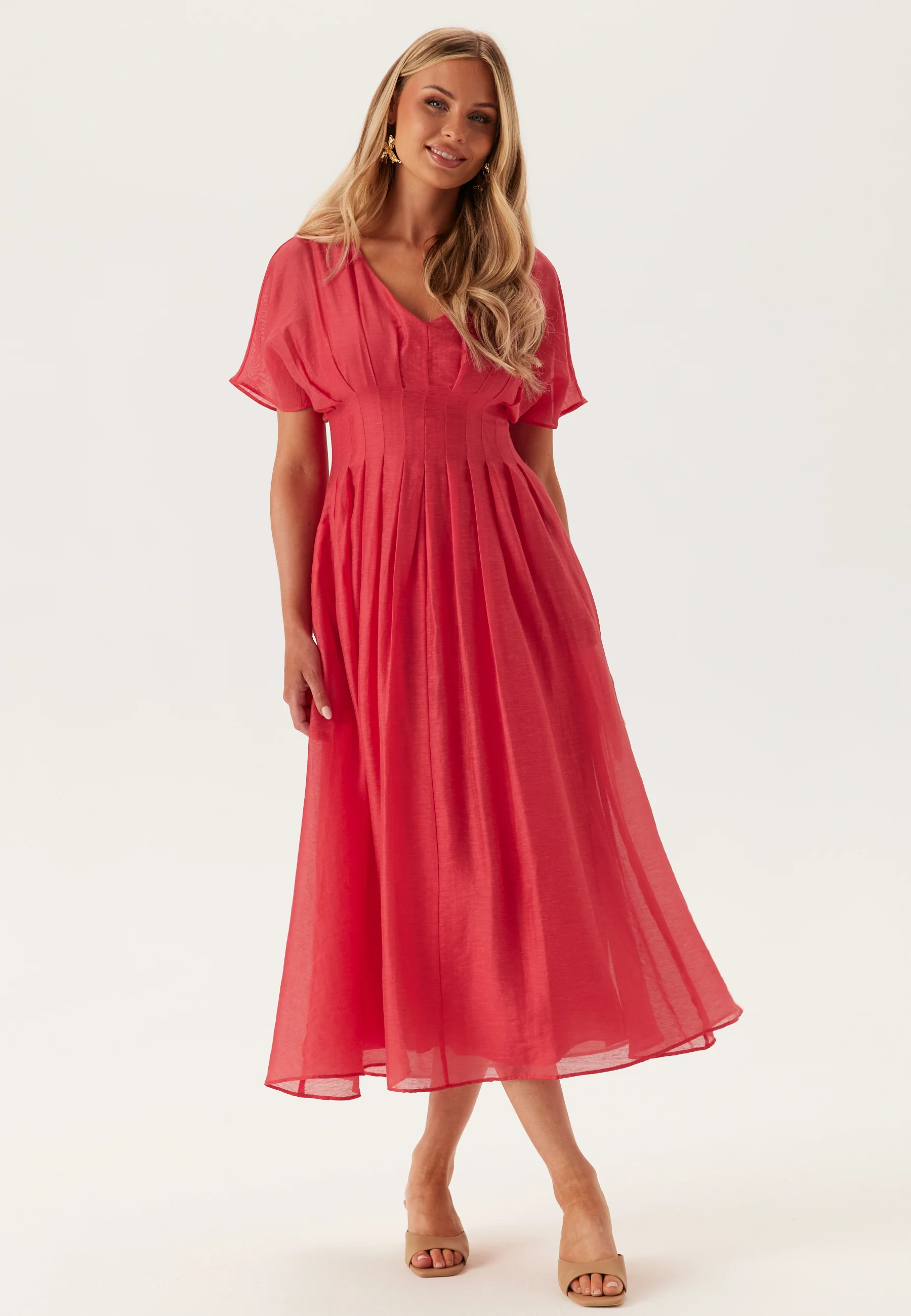 Francine V Neck Midi Dress - Image 3