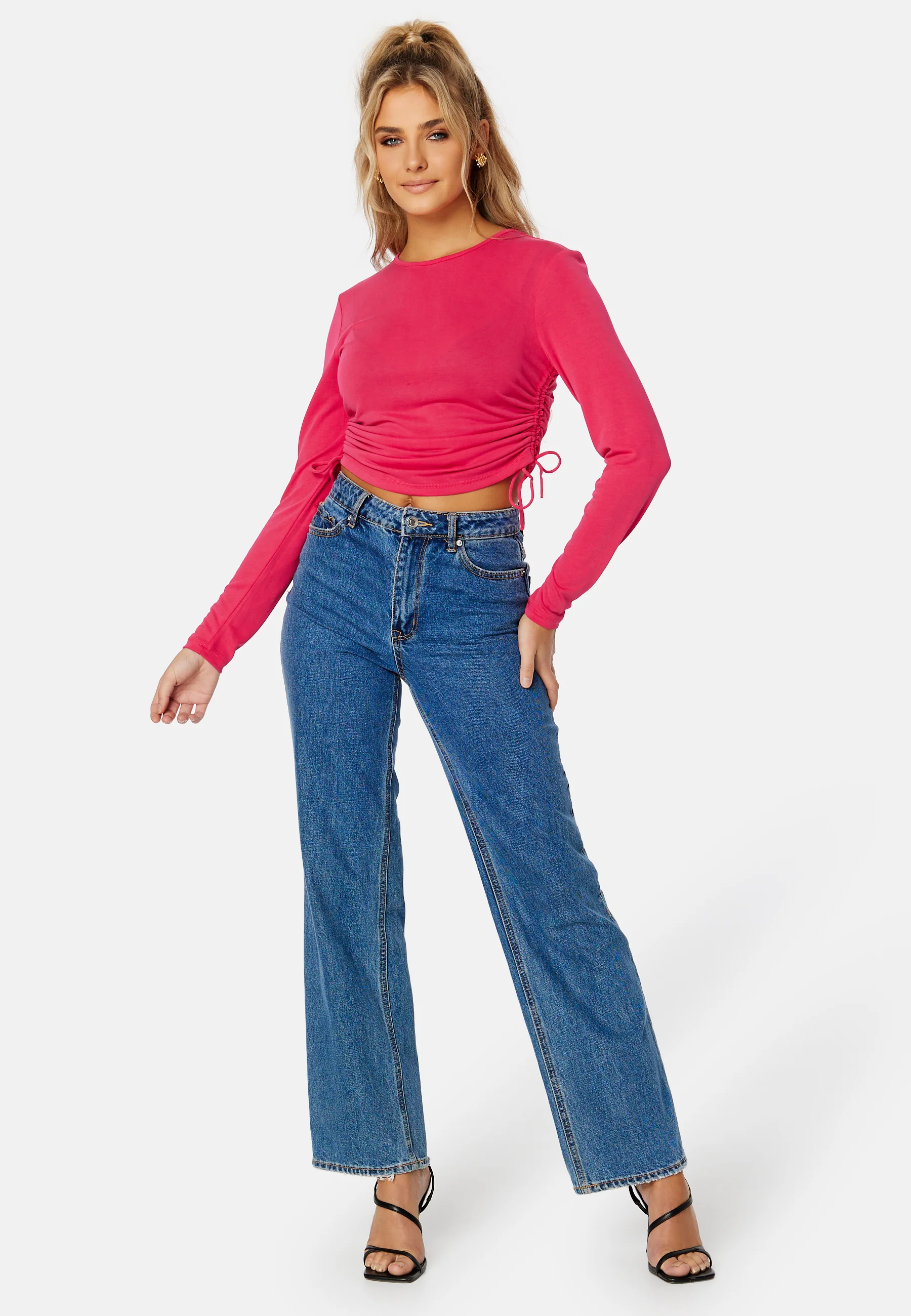 Free L/S Ruching Top - Image 2
