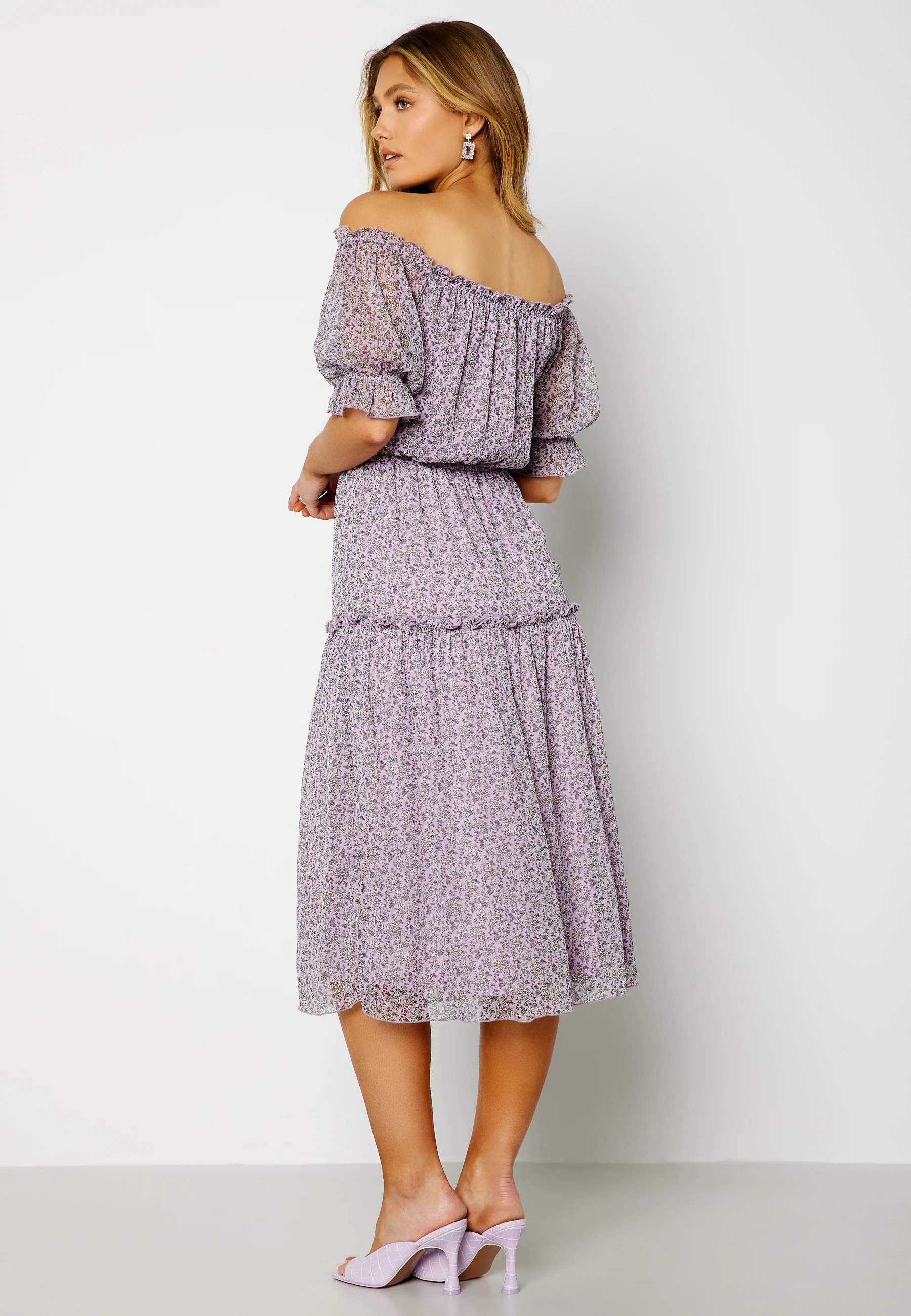 Freeda Printed off Shoulder Dress - Image 2