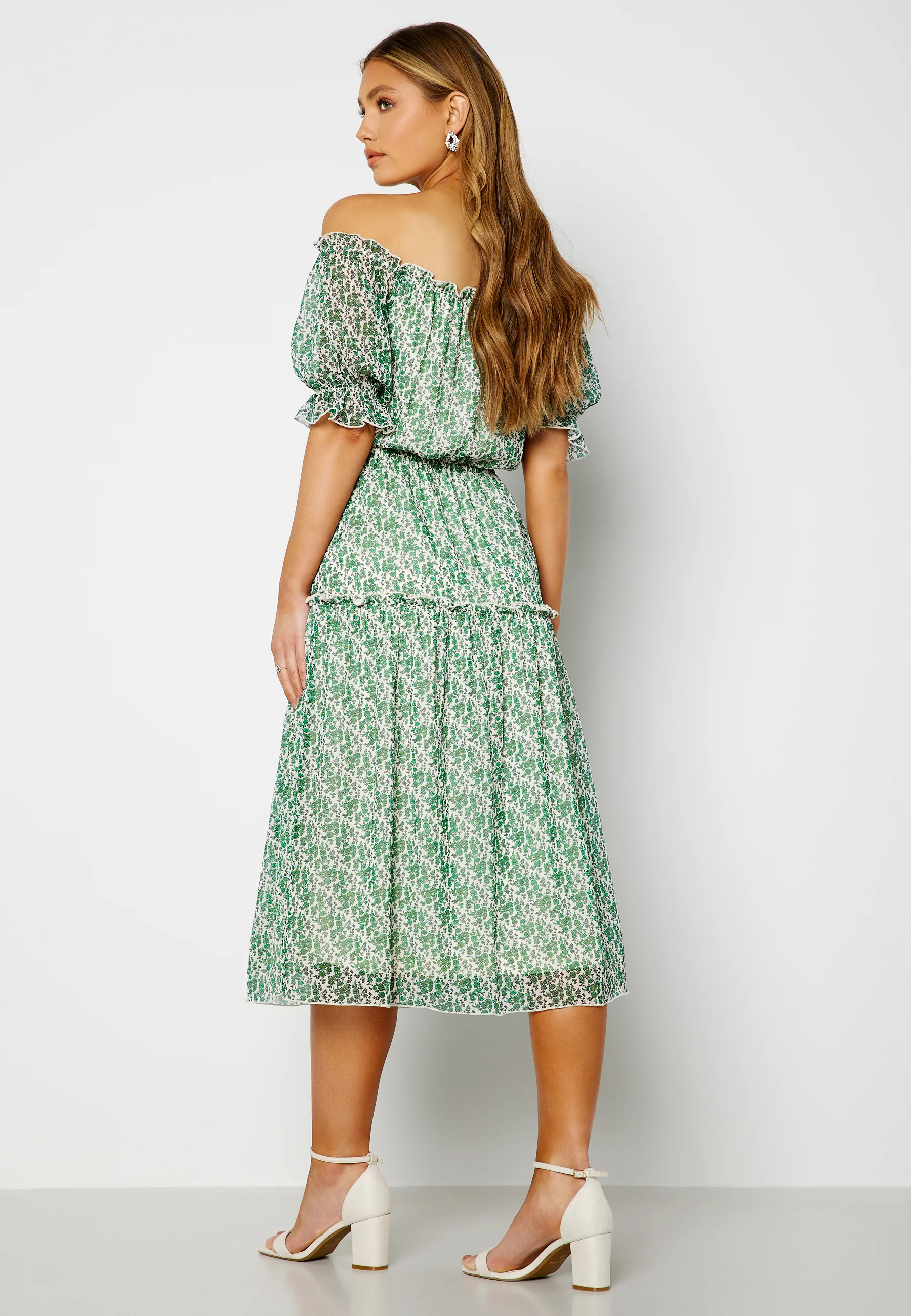 Freeda Printed off Shoulder Dress - Image 2