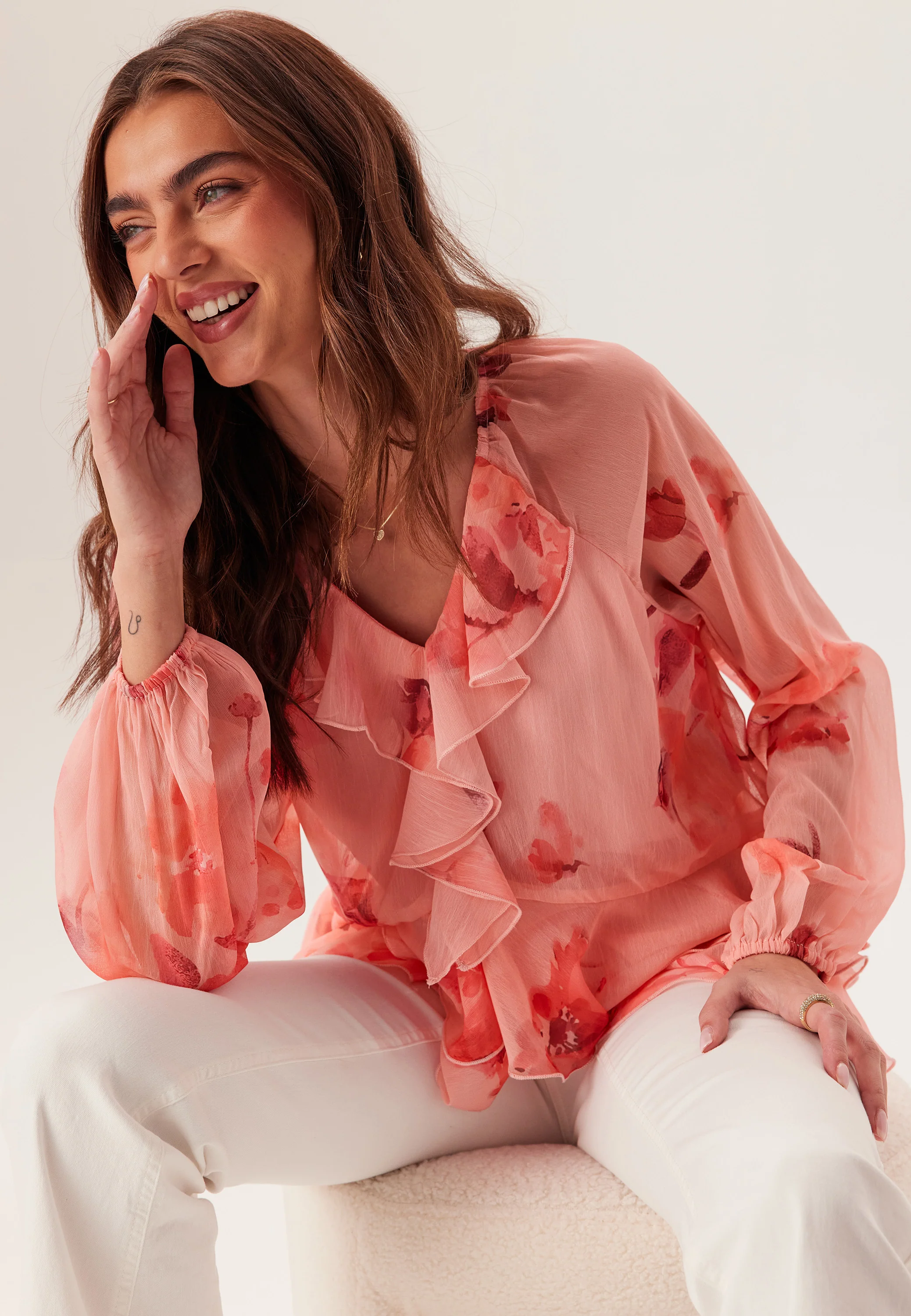 Frill Chiffon Blouse