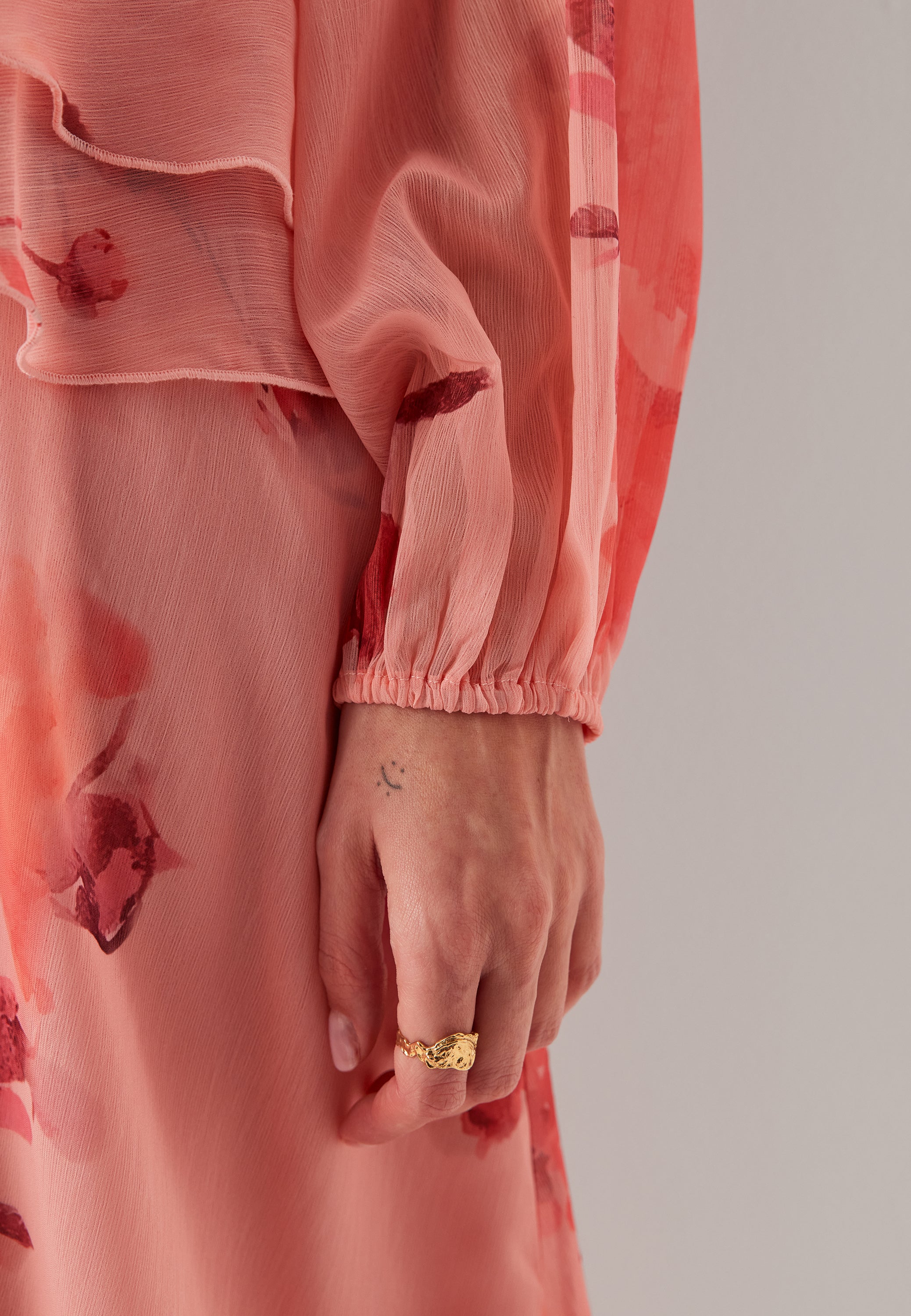 Frill Chiffon Dress - Image 4