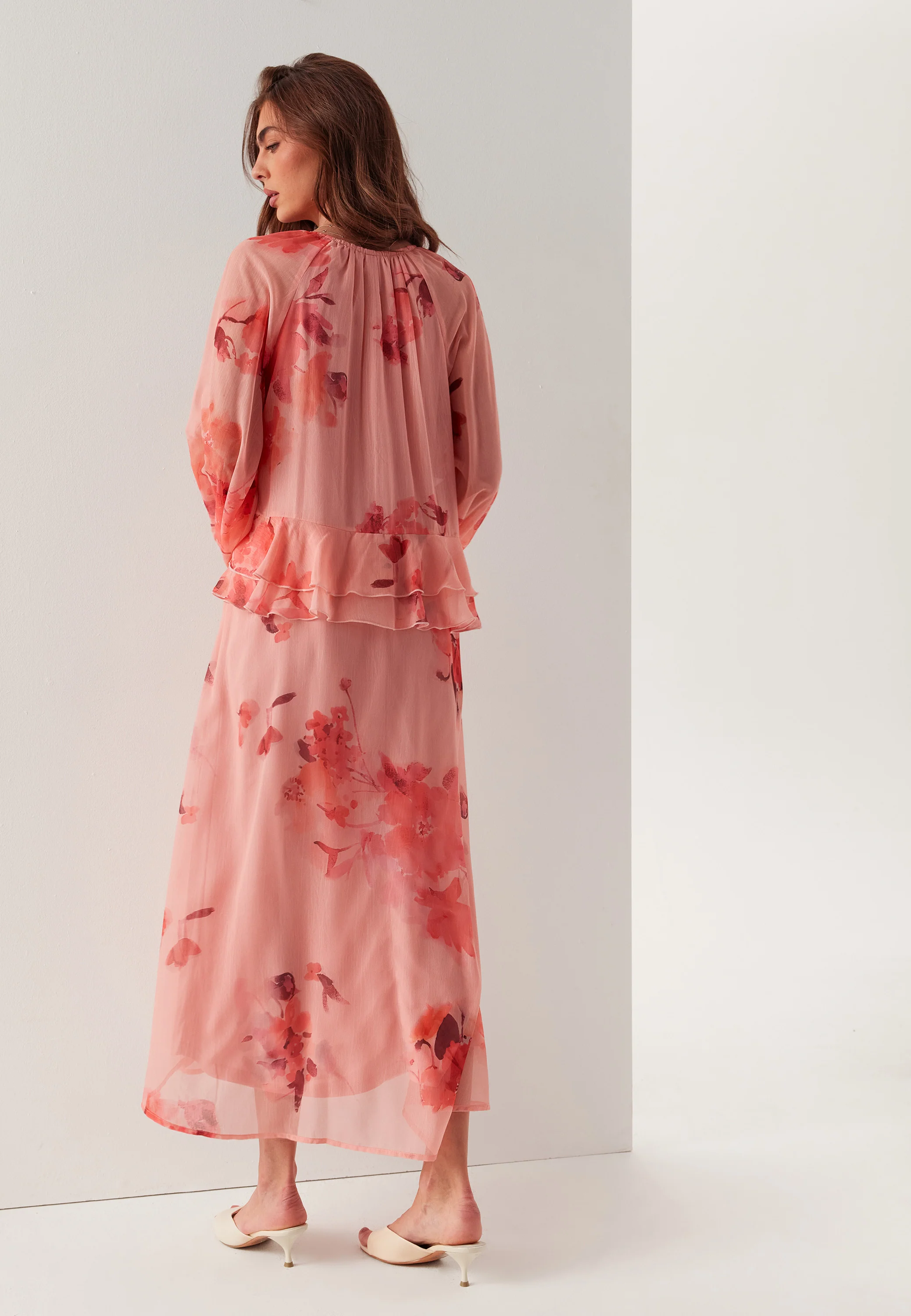 Frill Chiffon Dress - Image 5