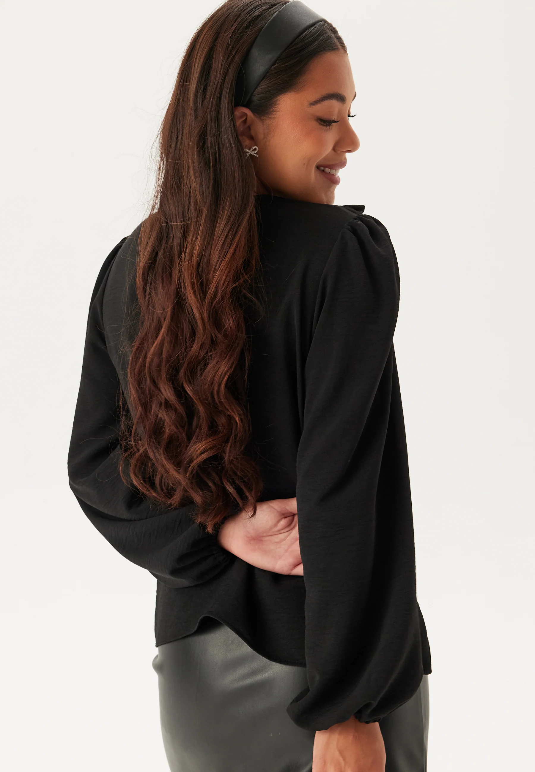 Frill Detail Puff Sleeve Blouse - Image 2