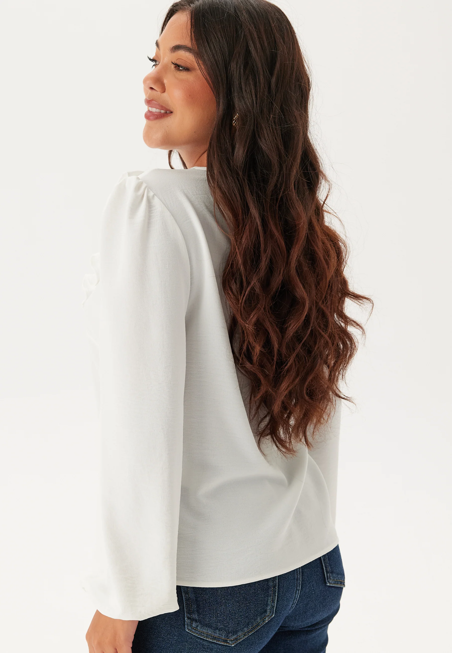 Frill Detail Puff Sleeve Blouse - Image 3