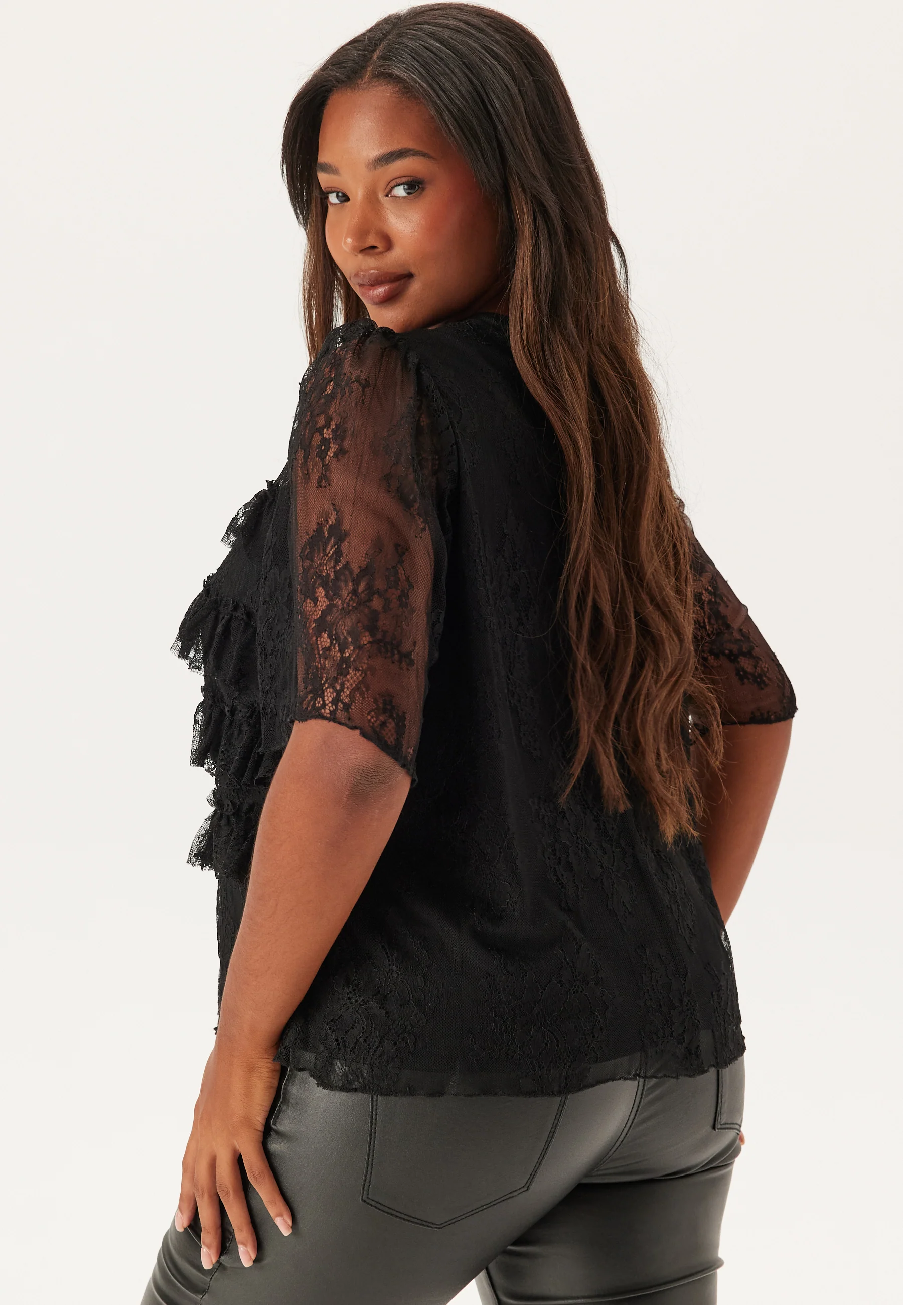 Frill Detail Wide Sleeve Blouse - Image 8