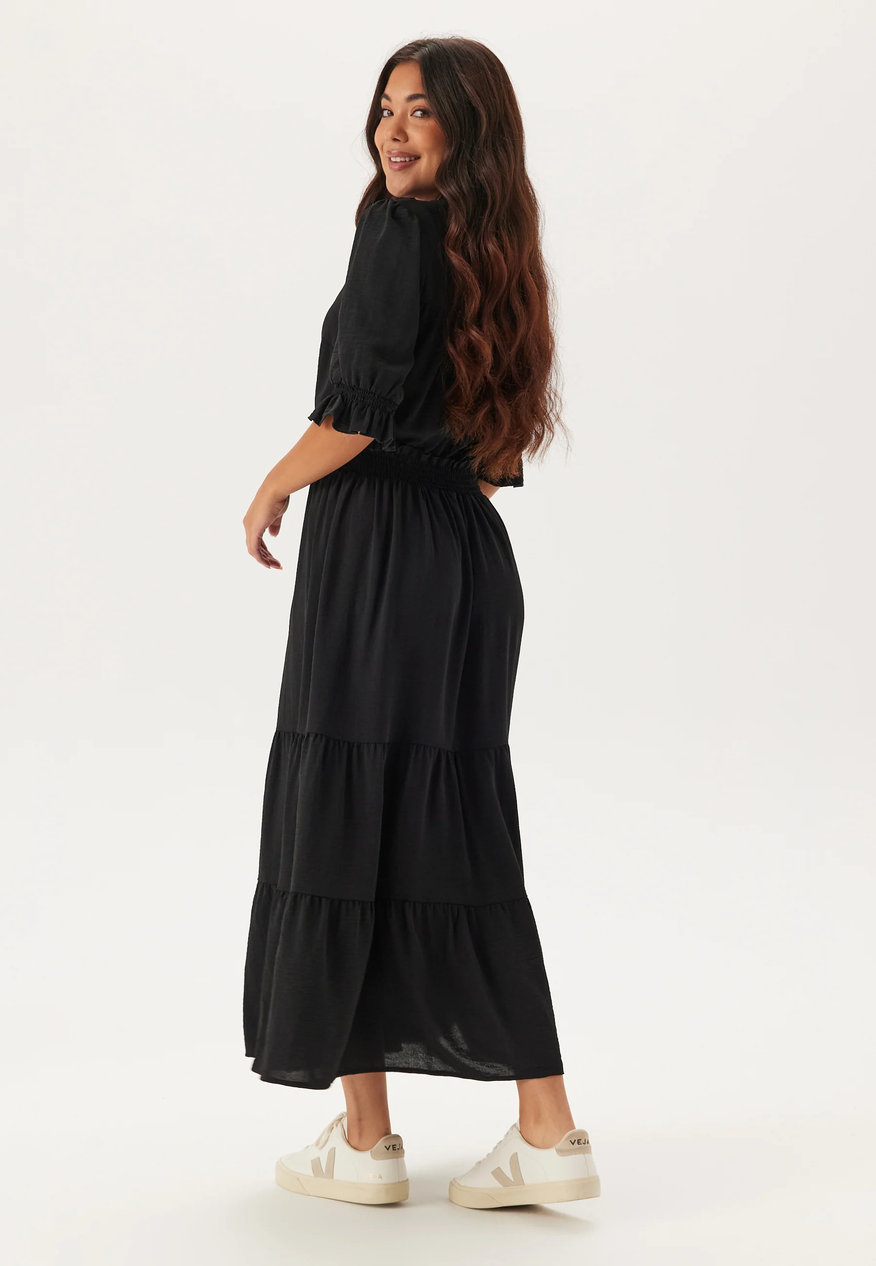Frill Neck Tiered Maxi Dress - Image 2