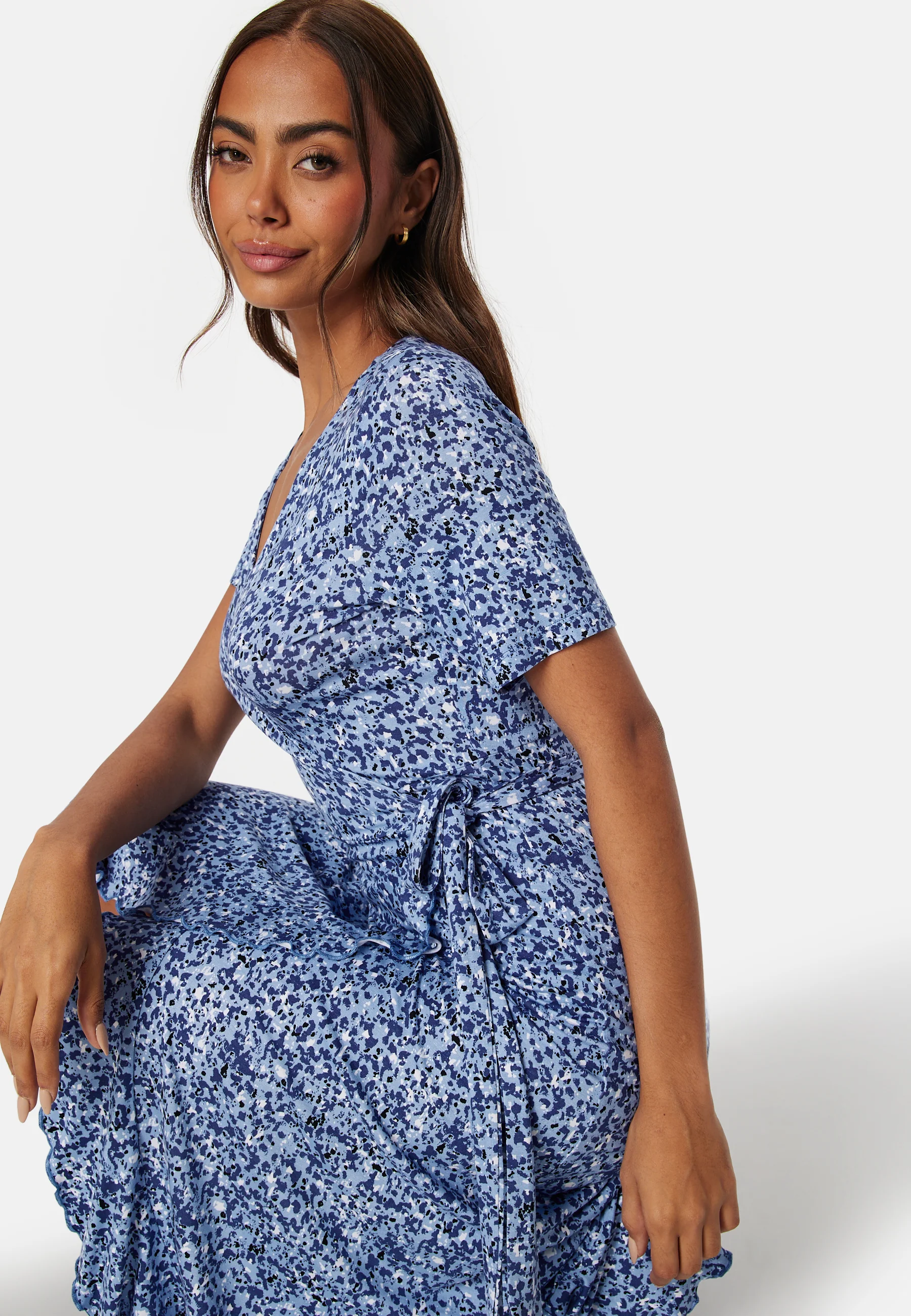 Frill S/S Wrap Dress - Image 3