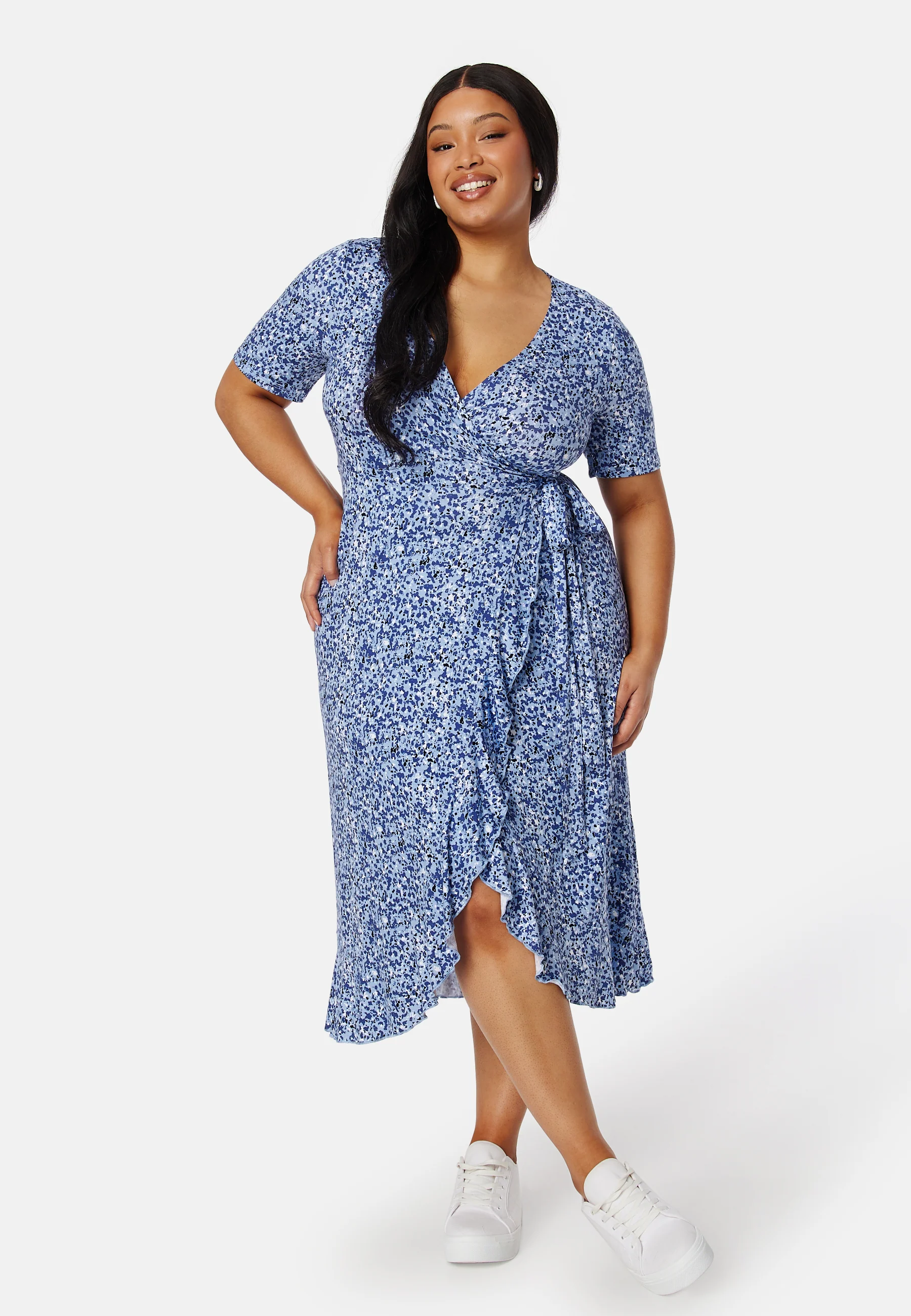 Frill S/S Wrap Dress - Image 5