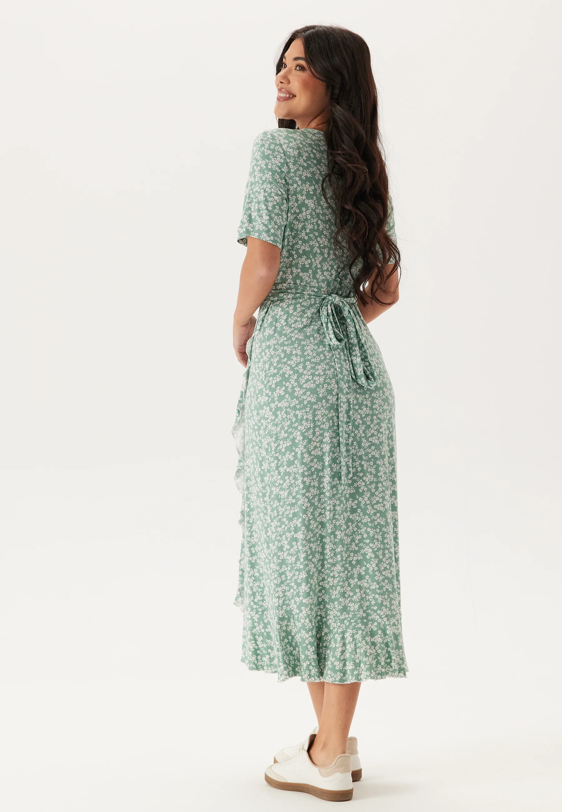 Frill S/S Wrap Dress - Image 2