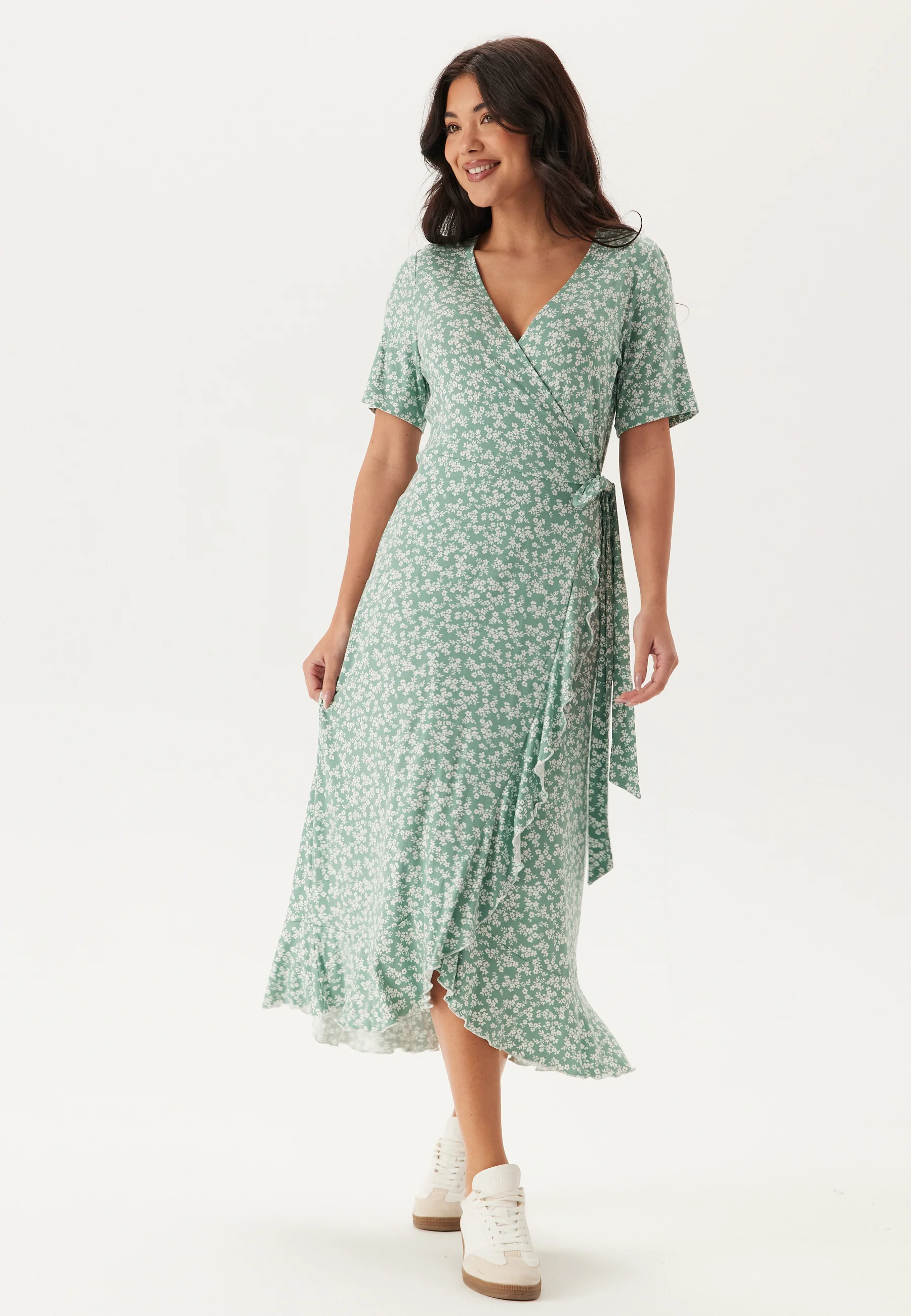 Frill S/S Wrap Dress - Image 3