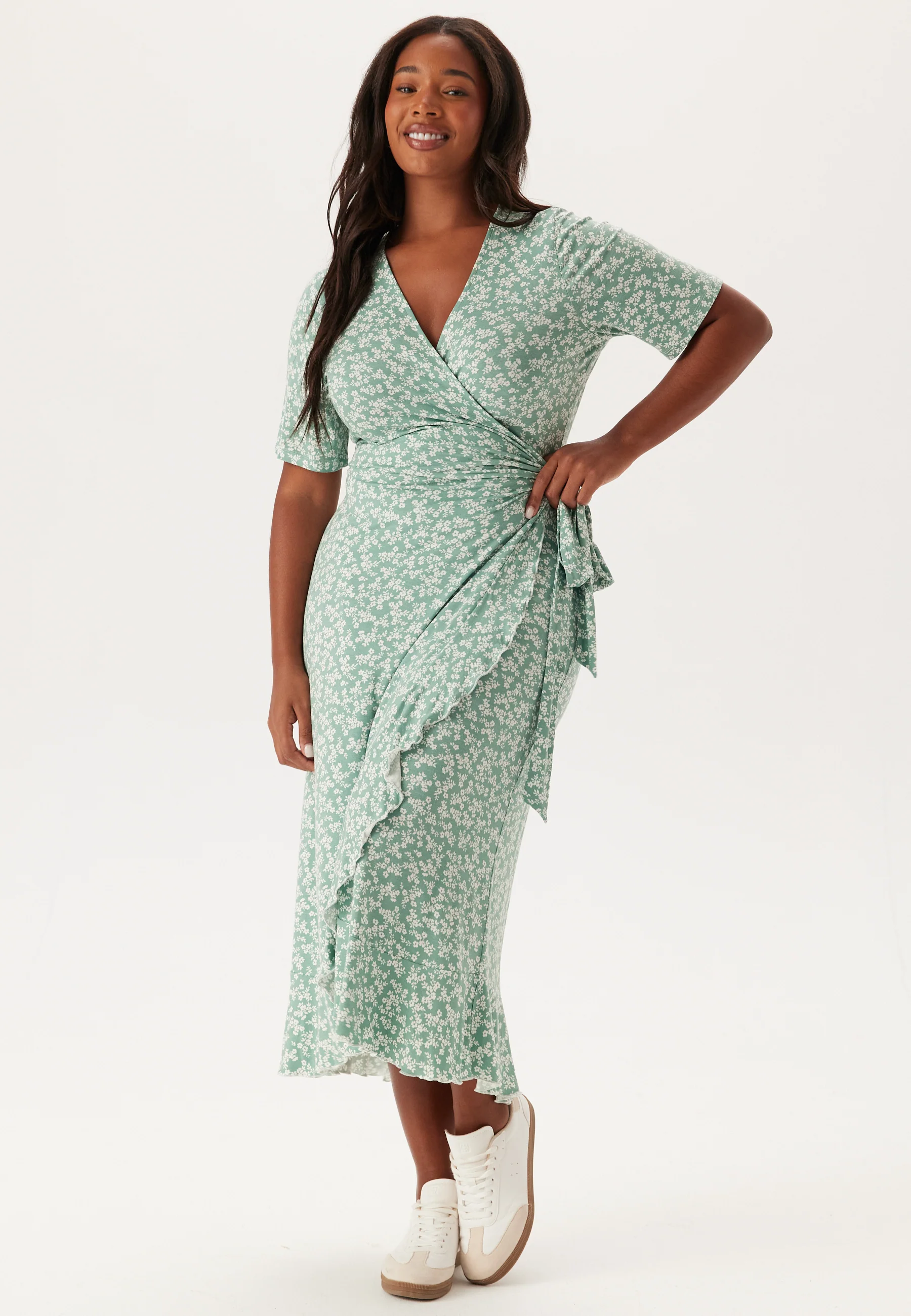 Frill S/S Wrap Dress - Image 6