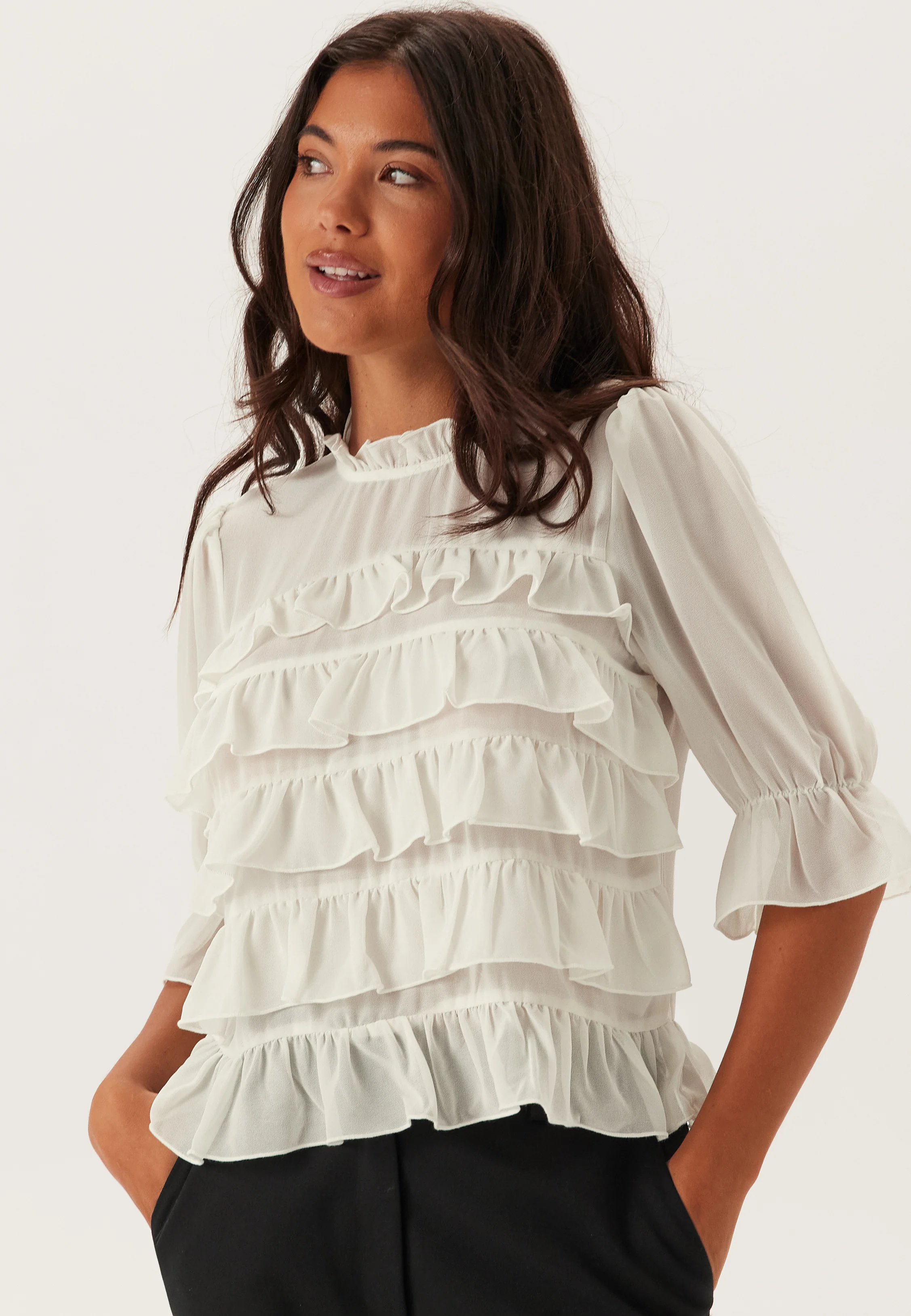 Frill Short Sleeve Blouse - Image 2