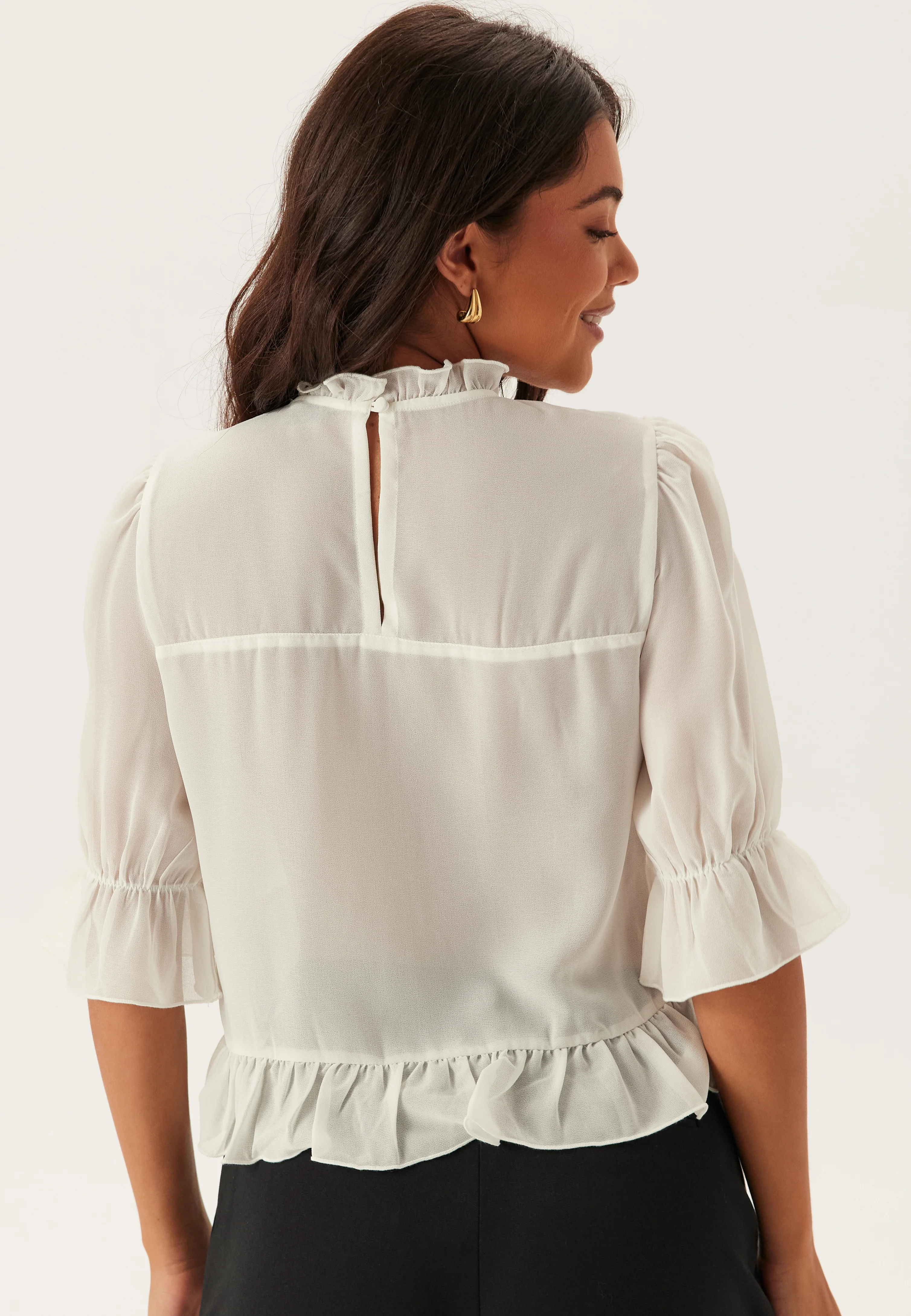 Frill Short Sleeve Blouse - Image 3