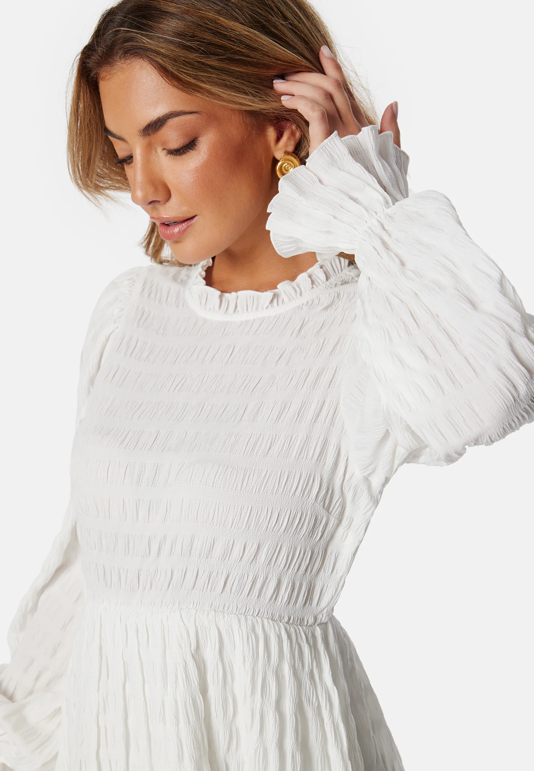 Frill Structured Dress - Image 4