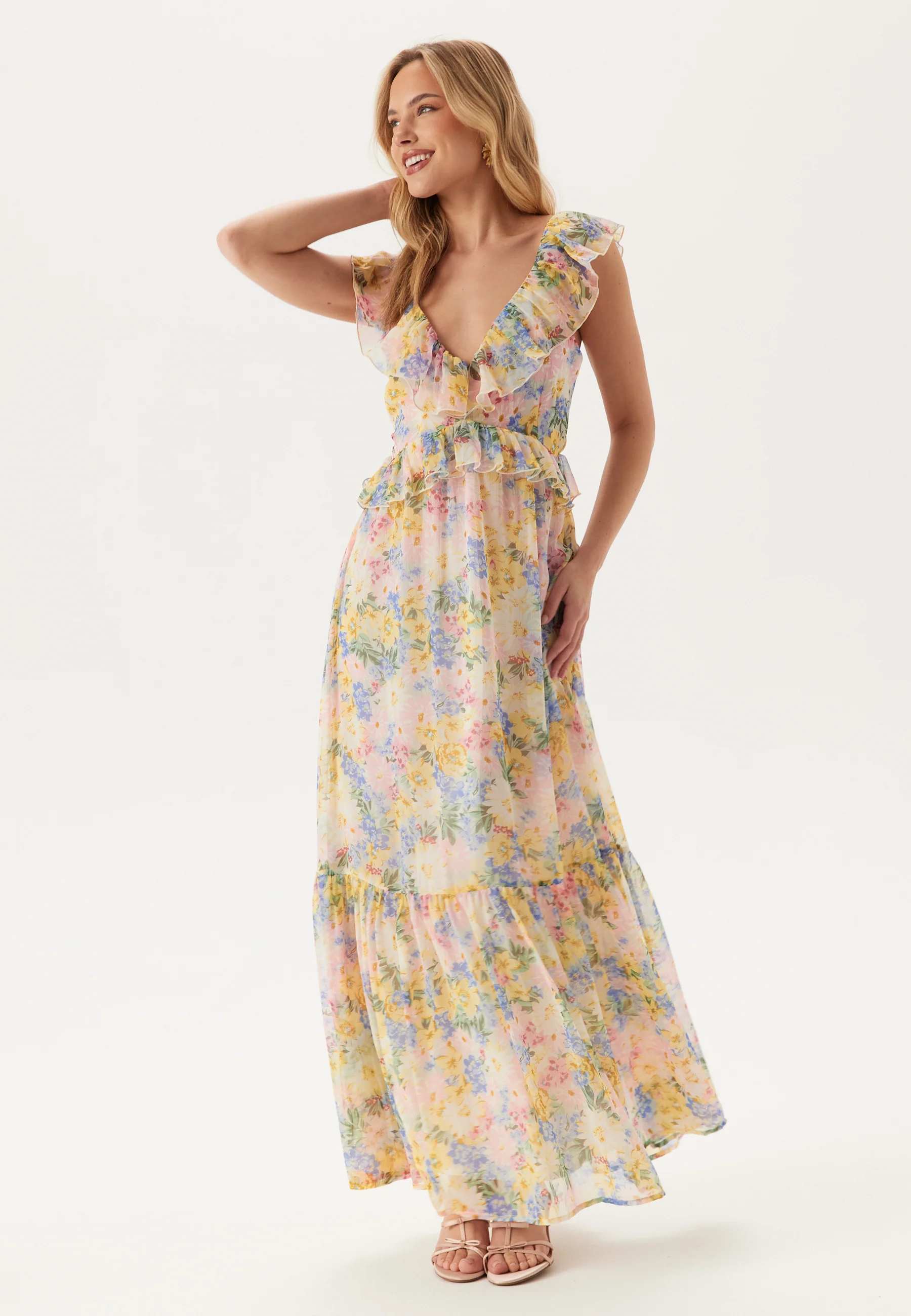 Frill Tie Back Maxi Dress - Image 5