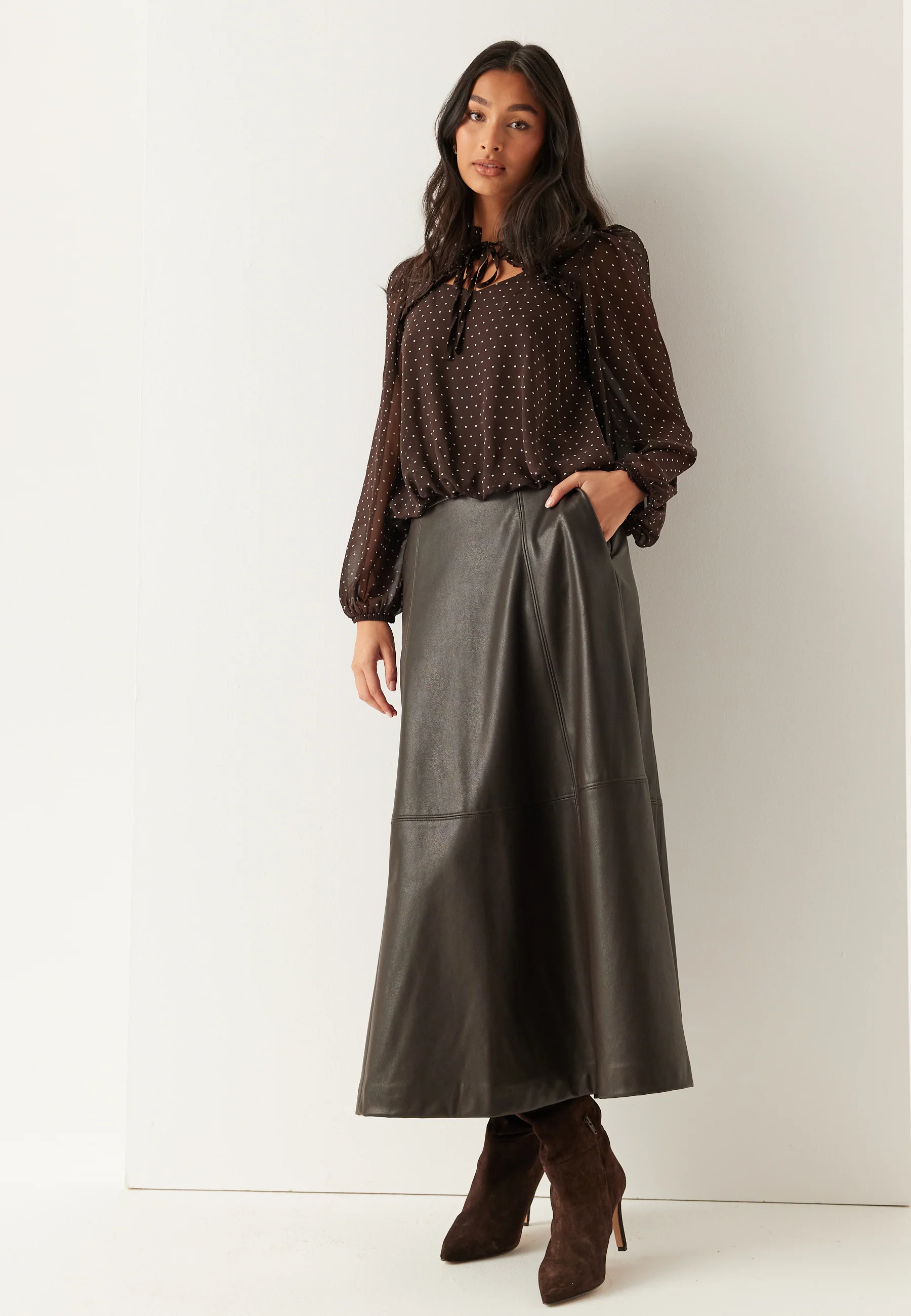 Frill Tie Blouse - Image 5