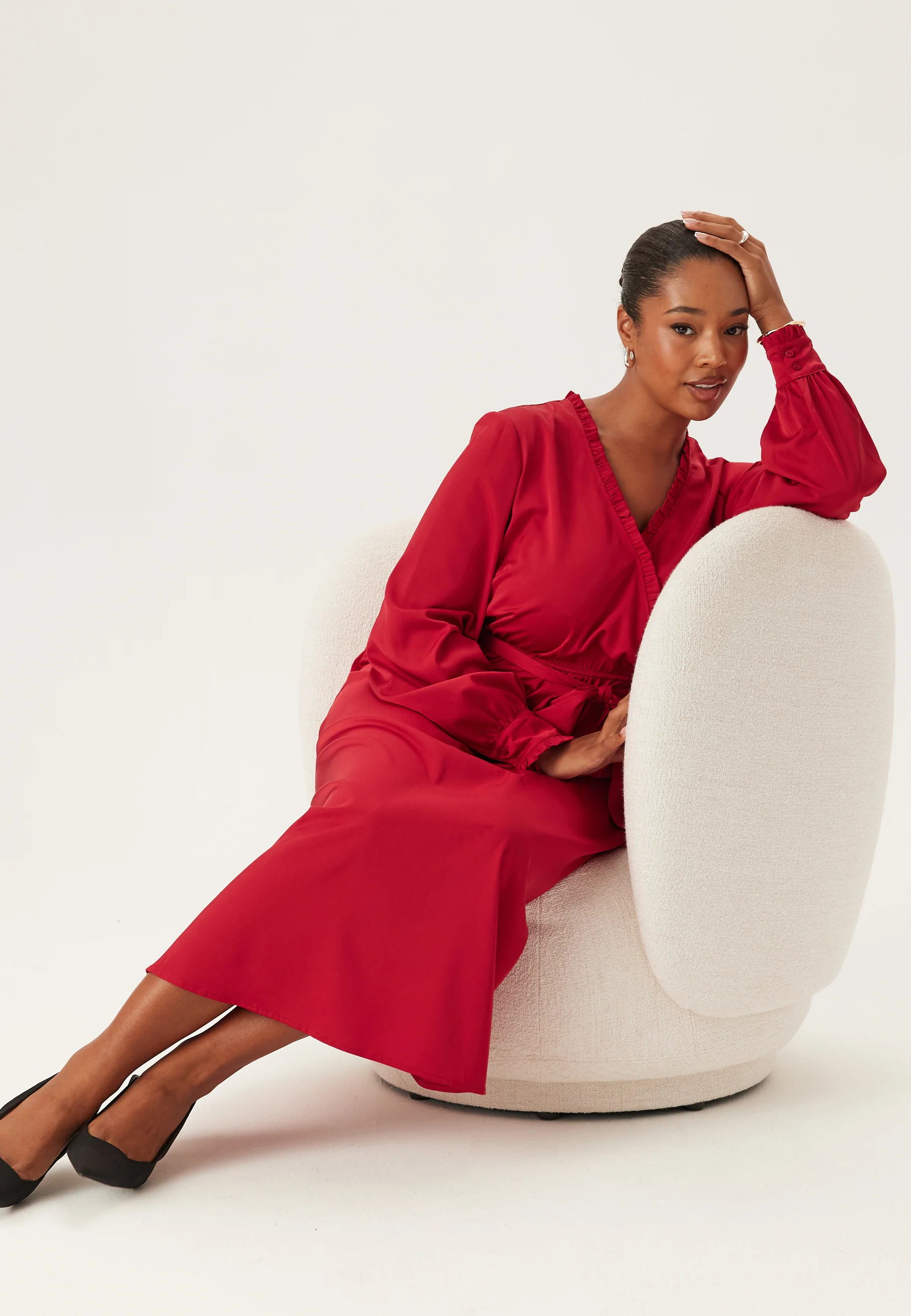 Frill Wrap Dress - Image 5