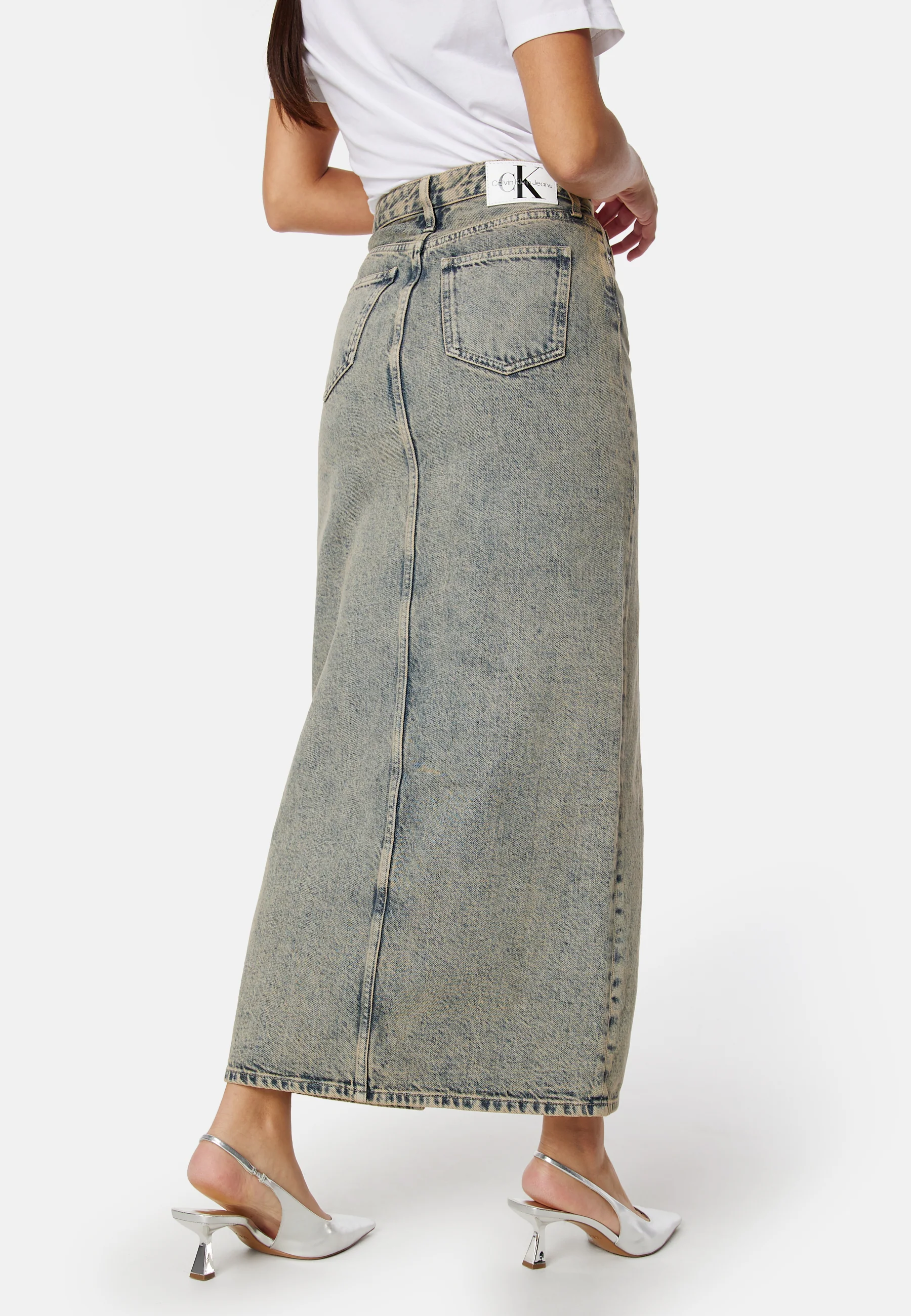Front Split Maxi Denim Skirt - Image 3