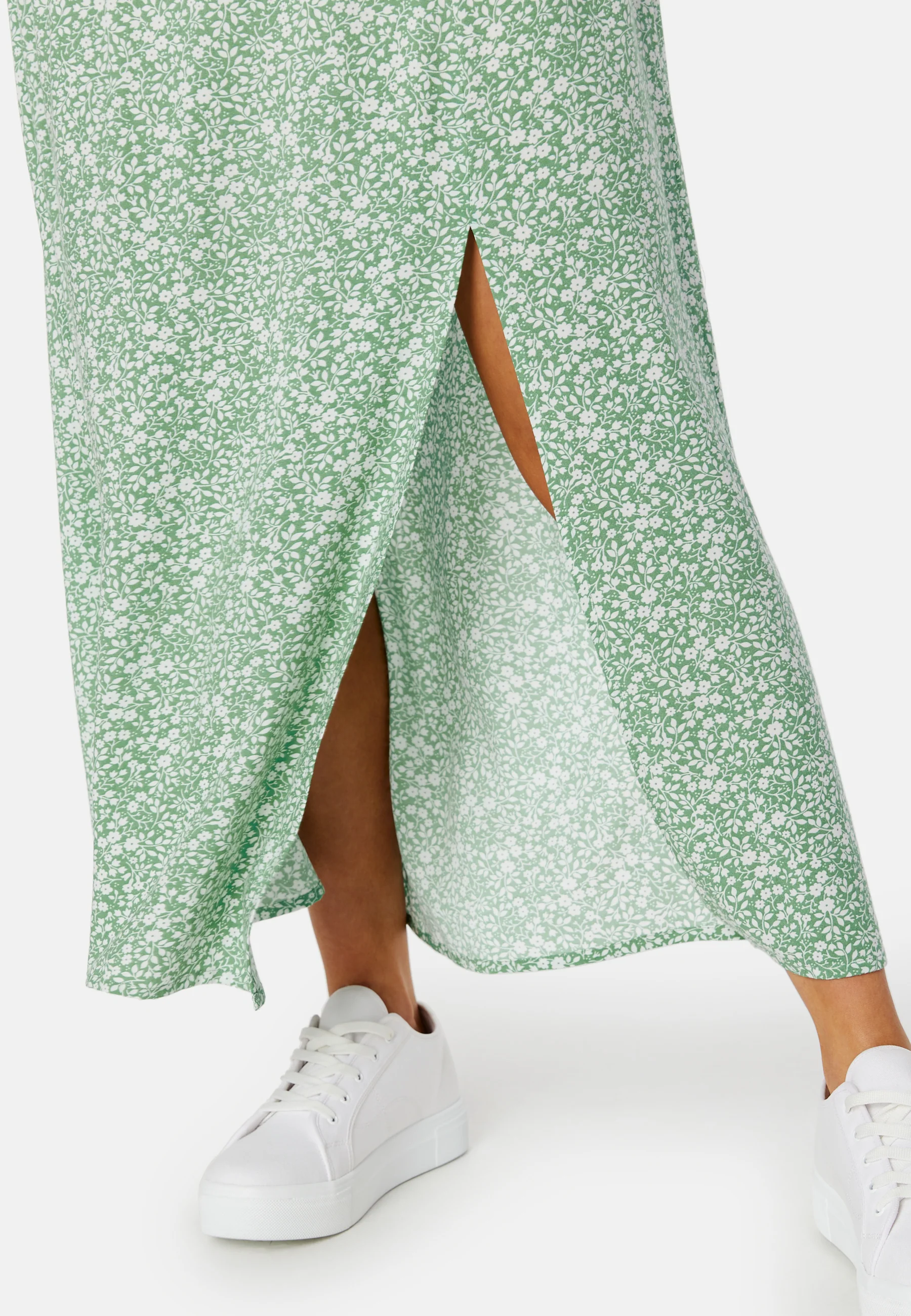 Front Tie Long Viscose Dress - Image 3