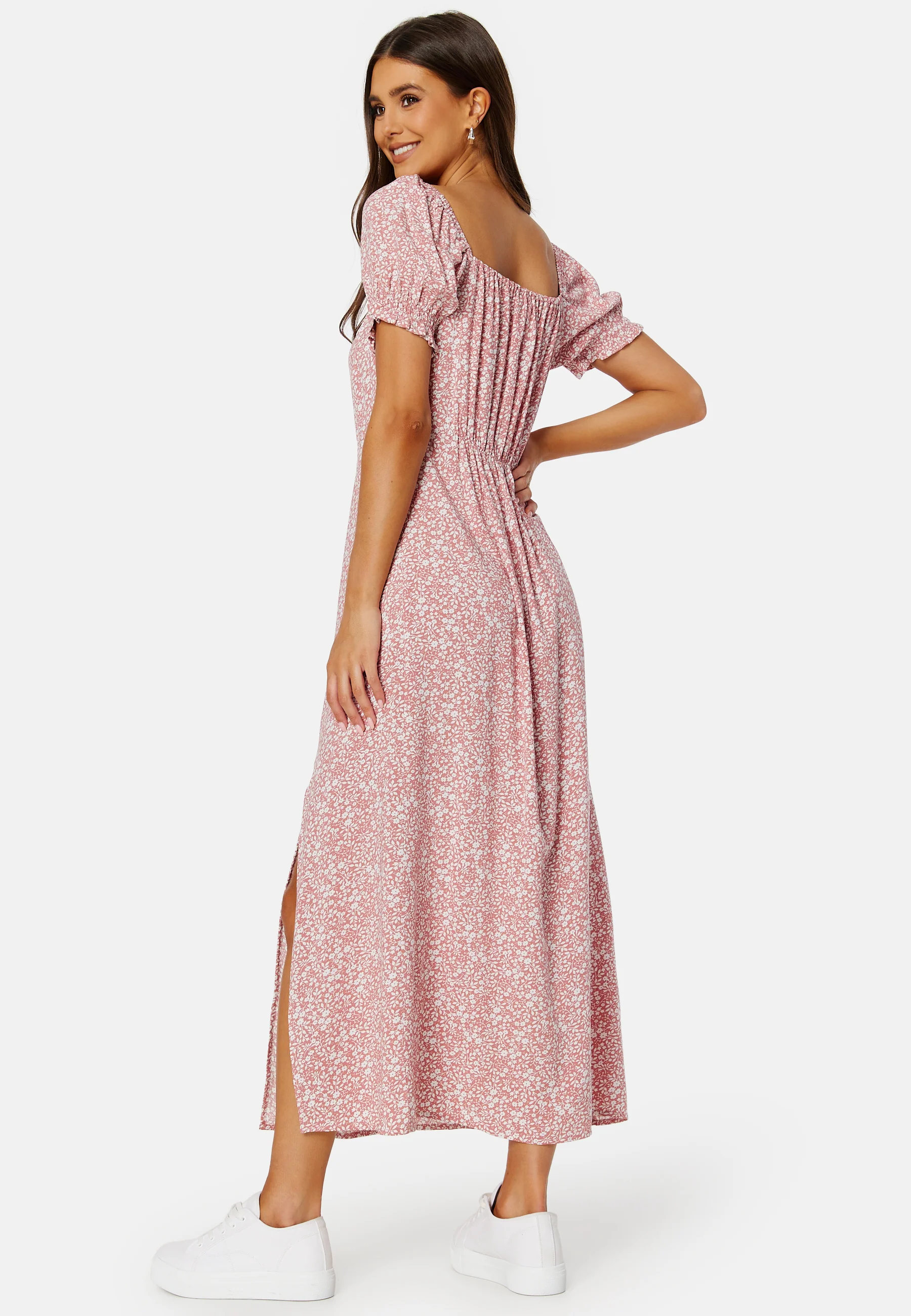 Front Tie Long Viscose Dress - Image 3