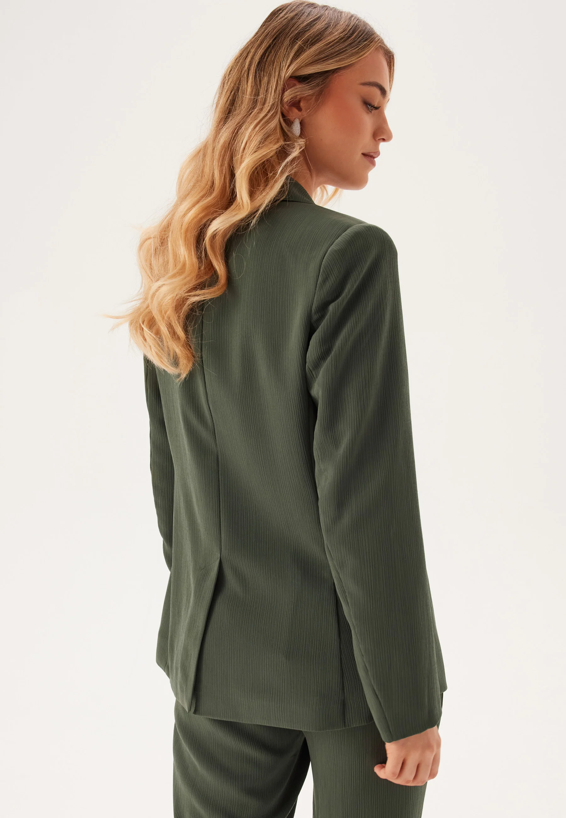 Front Tie Structured Blazer - Image 2