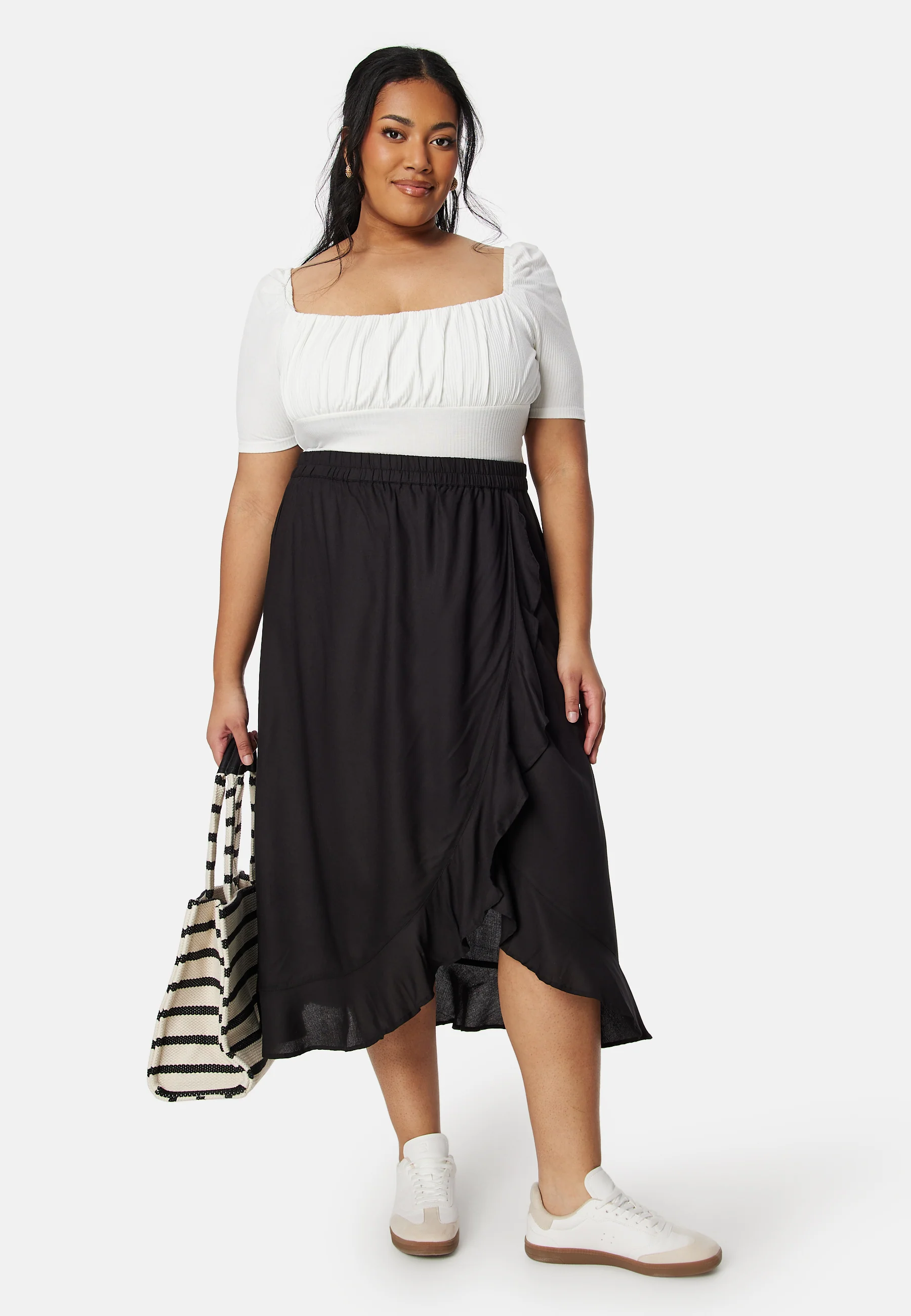 Front Wrap Viscose Skirt - Image 5