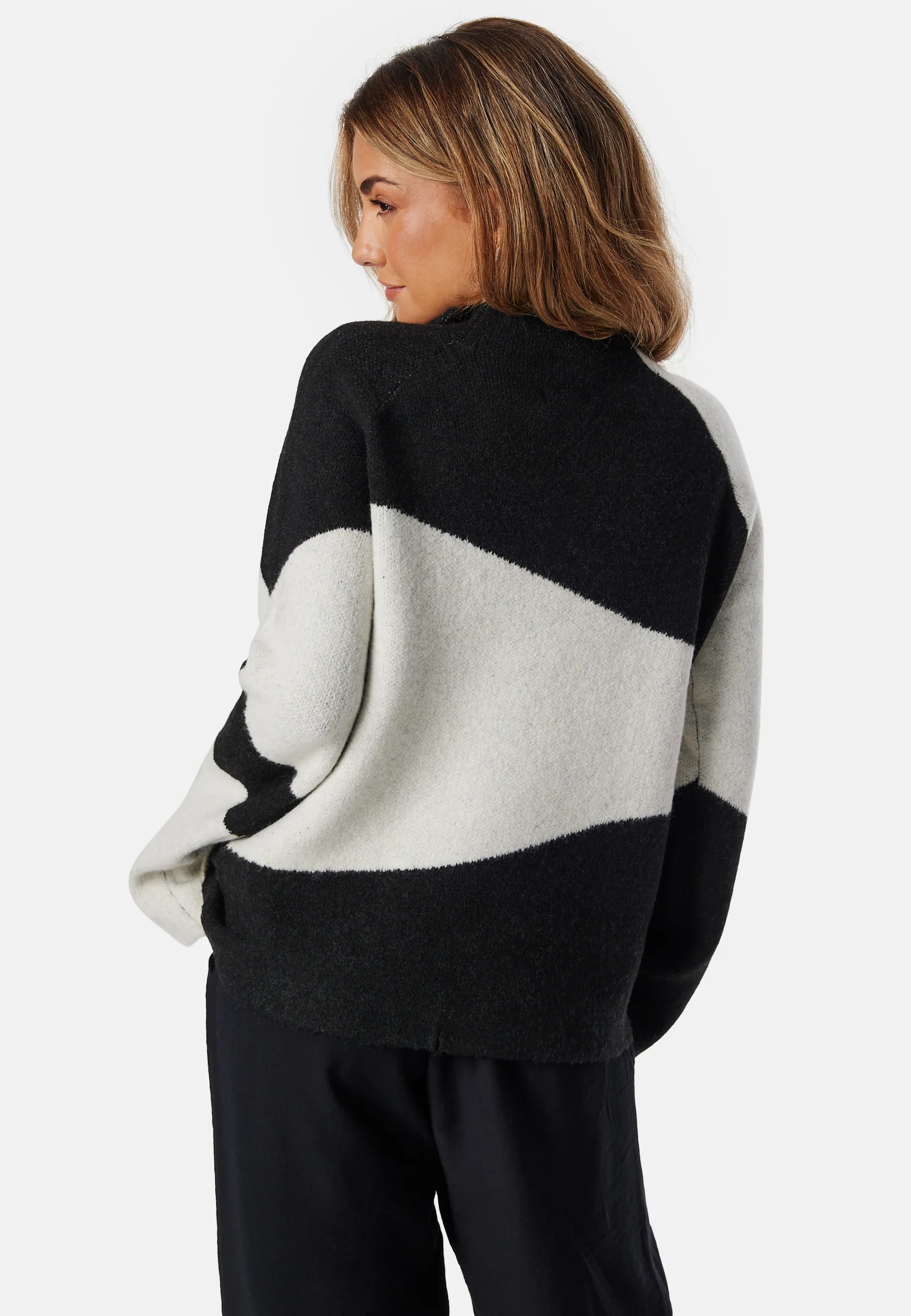 Funnel Neck Knitted Sweater - Image 4