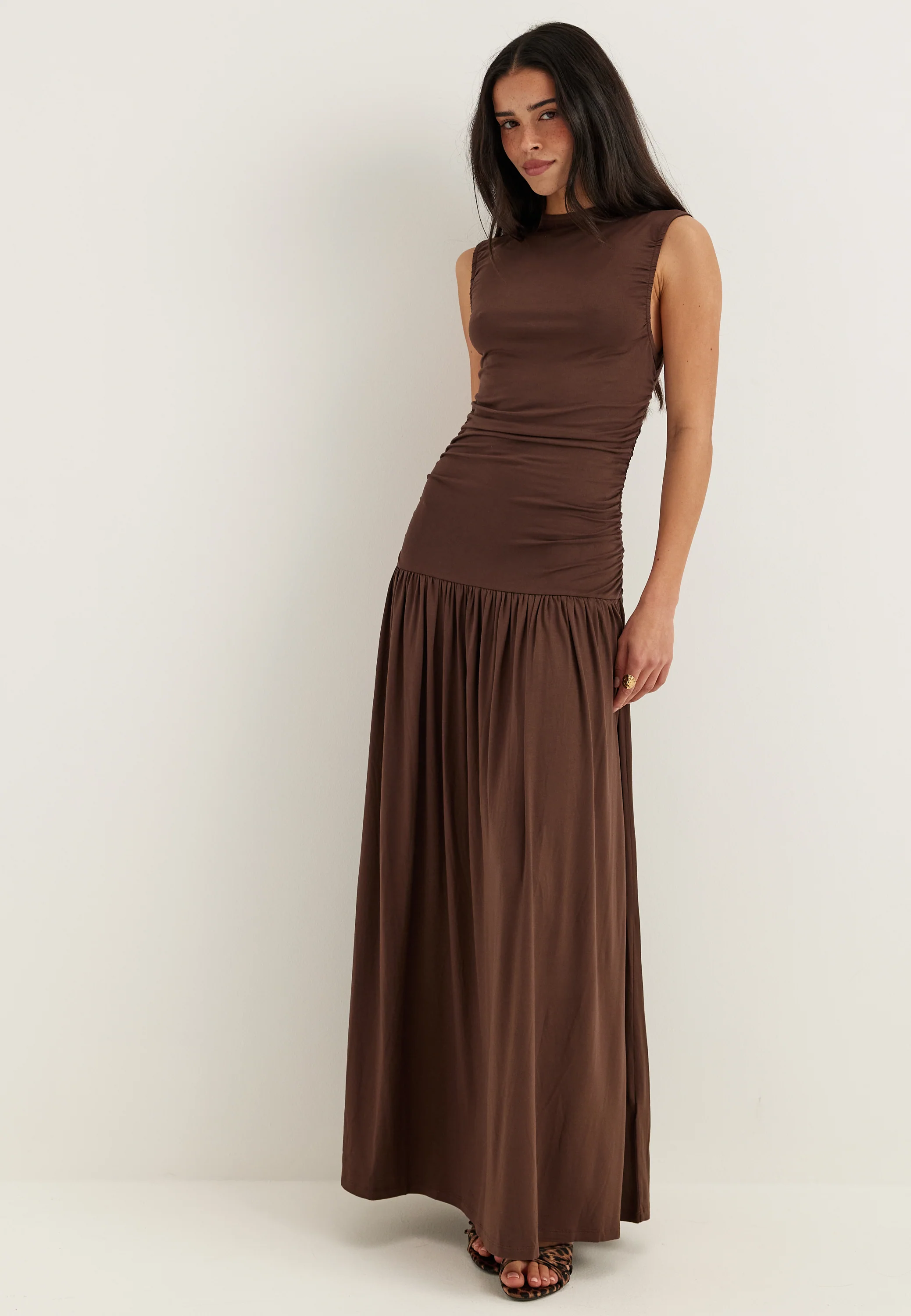 Gathered Side Maxi Dress - Image 5