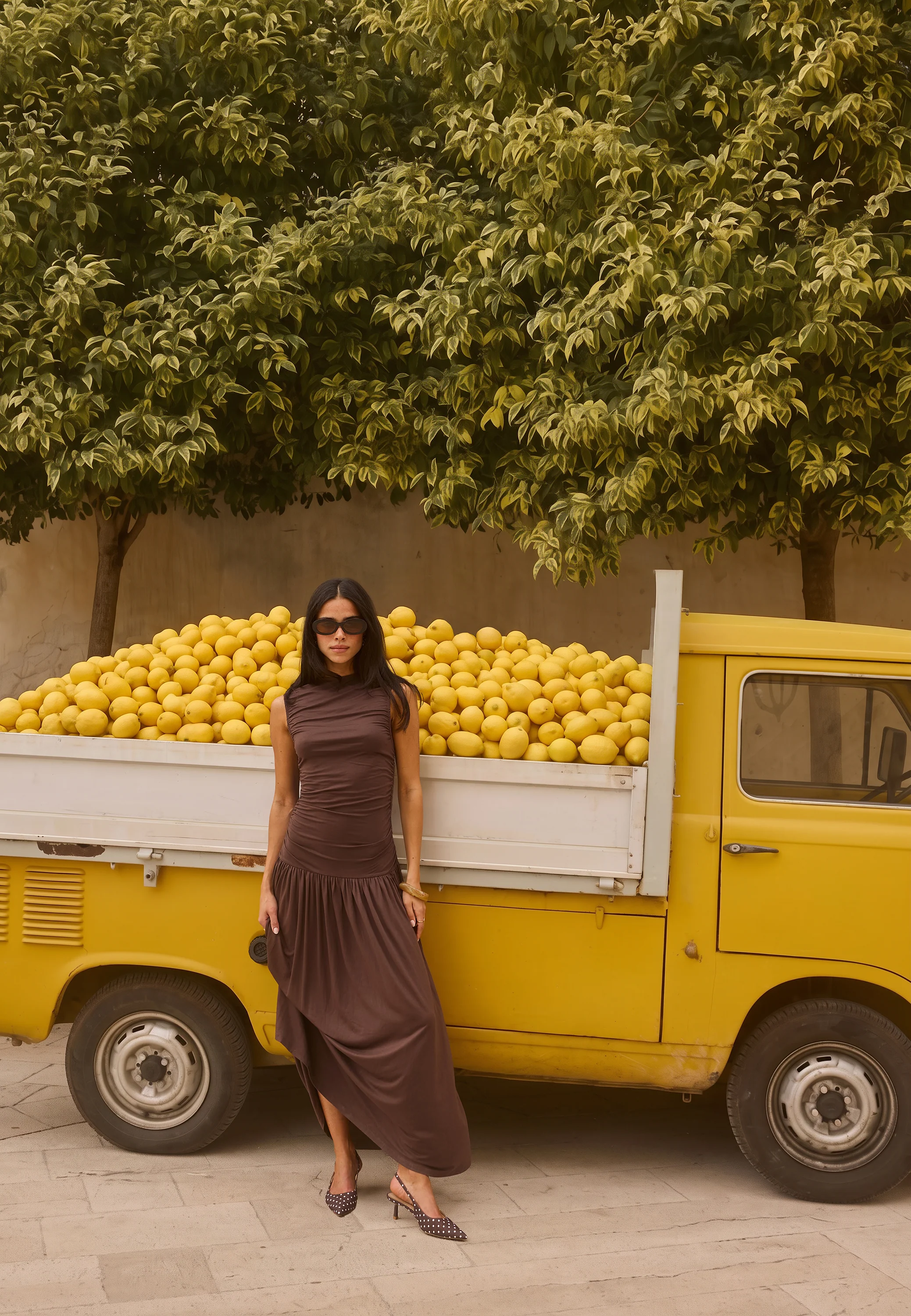 Gathered Side Maxi Dress - Image 8