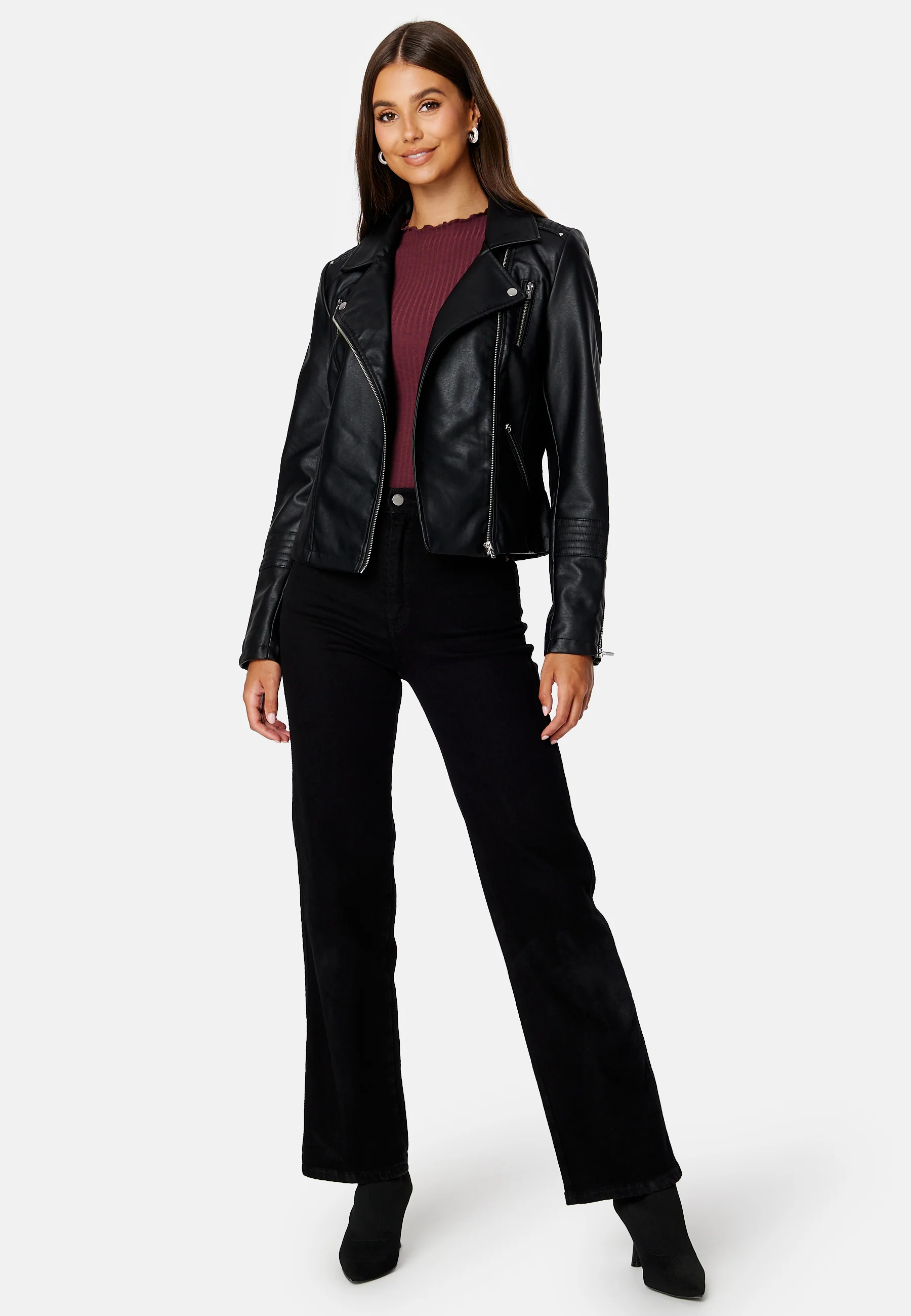 Gemma Faux Leather Biker - Image 2