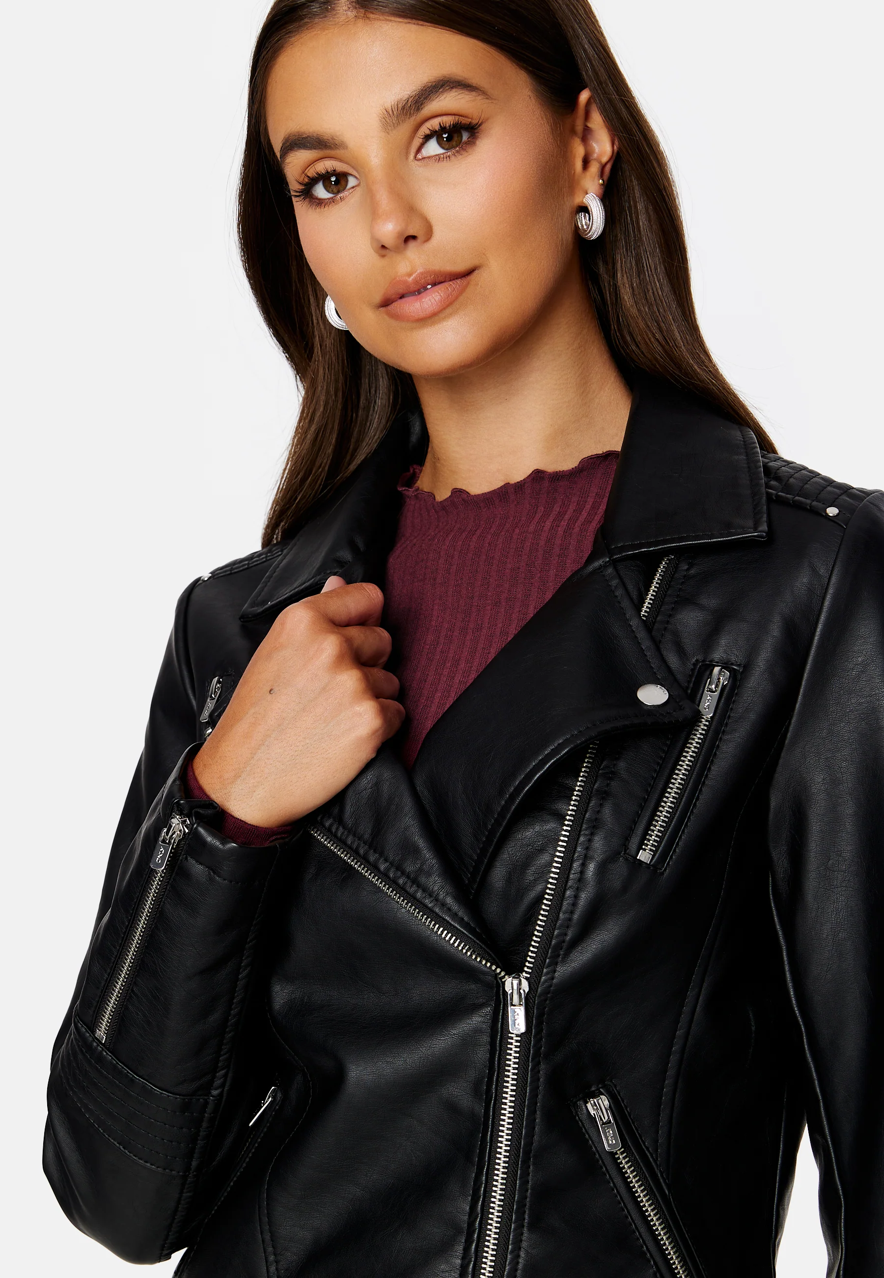 Gemma Faux Leather Biker - Image 4