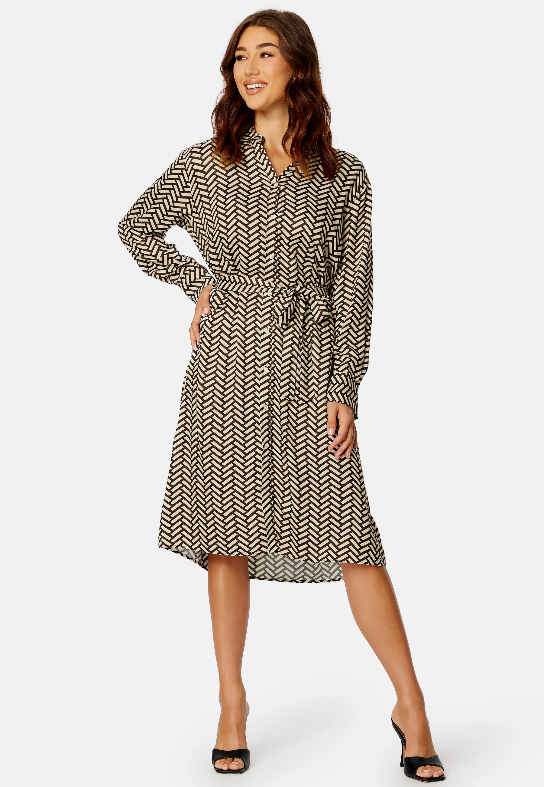 Geometric Shirt Dress - Image 2