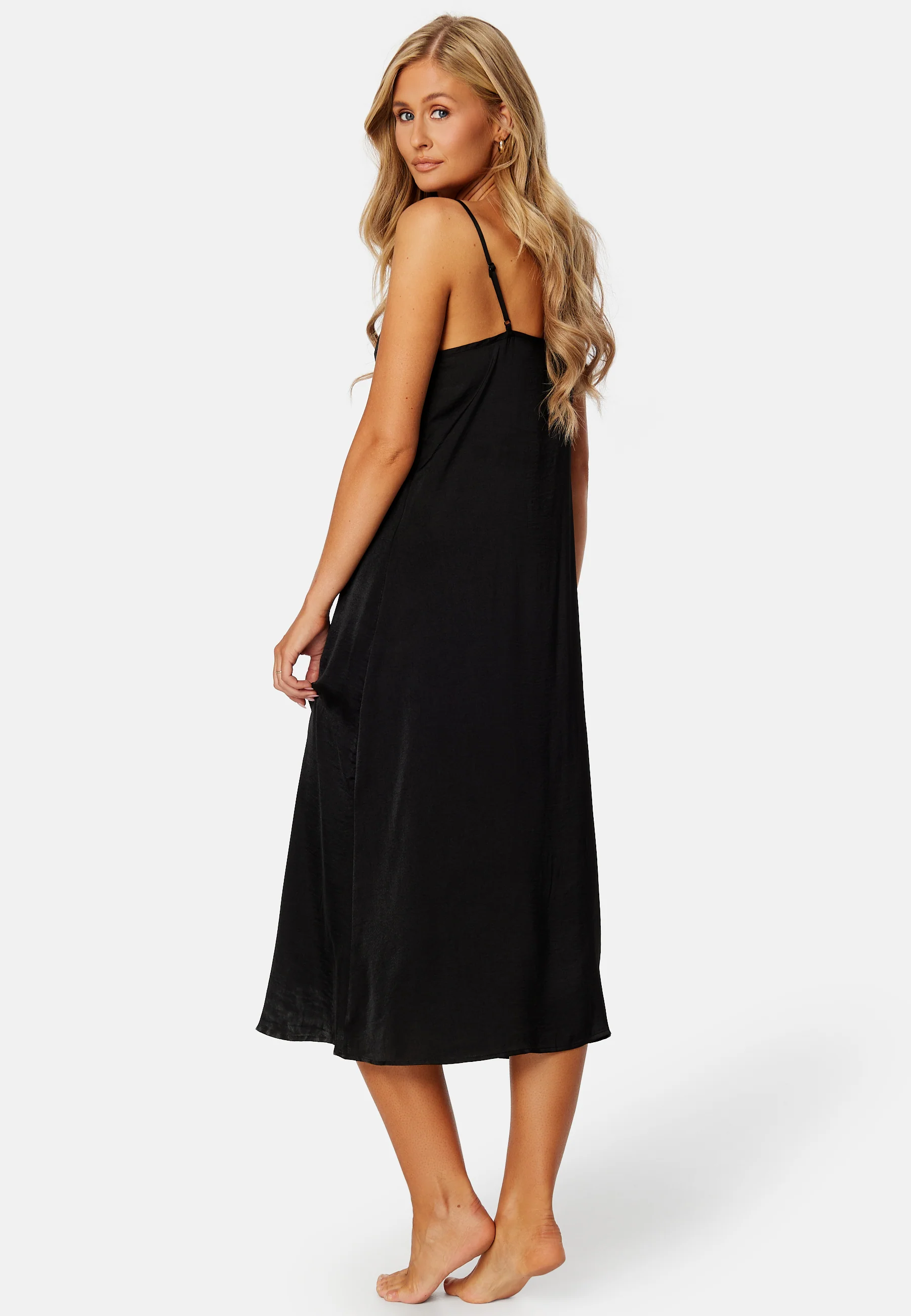 Ghita S/L Satin Lace Nighgown - Image 2