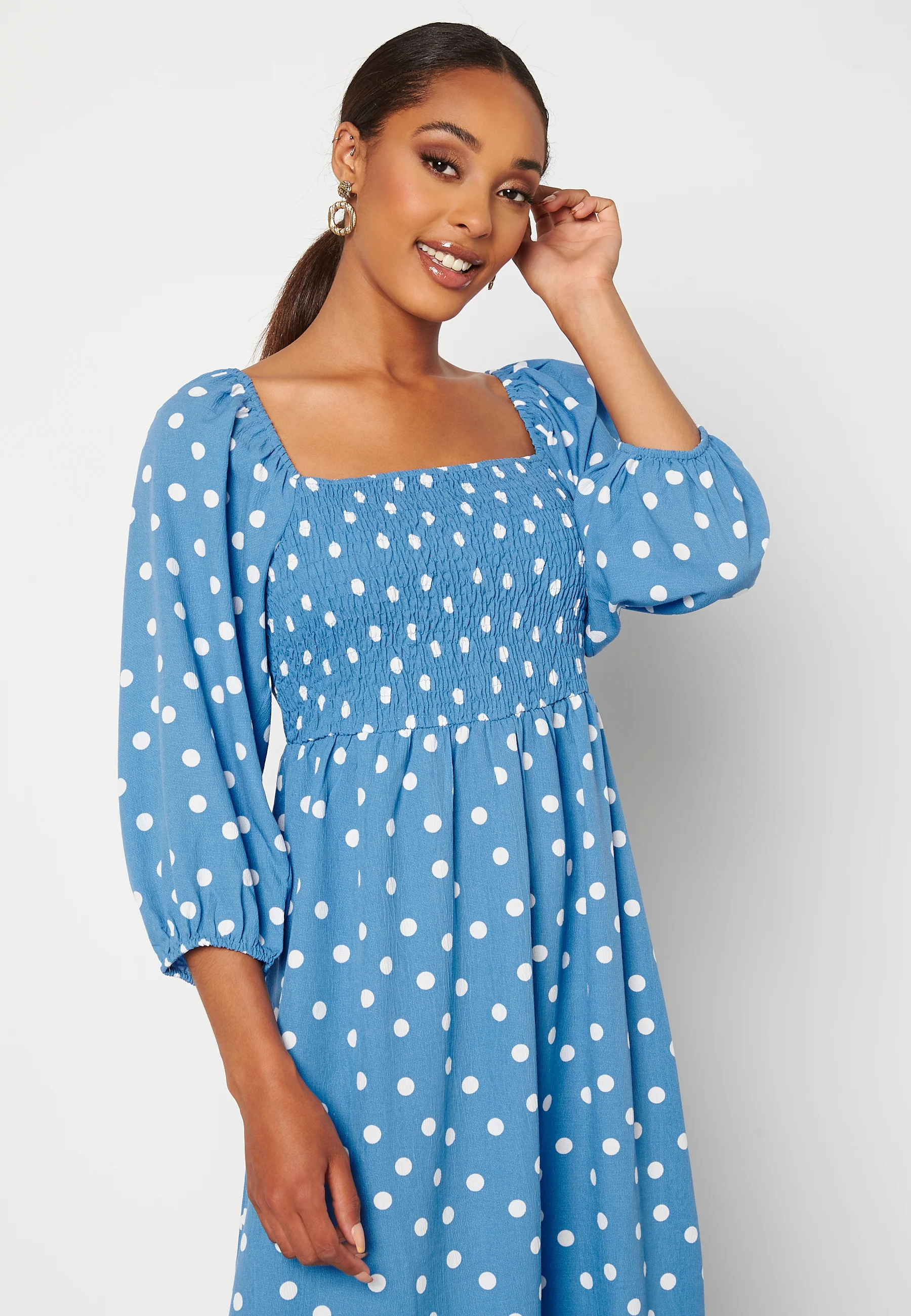 Ginna 3/4 Smock Square Dress - Image 3