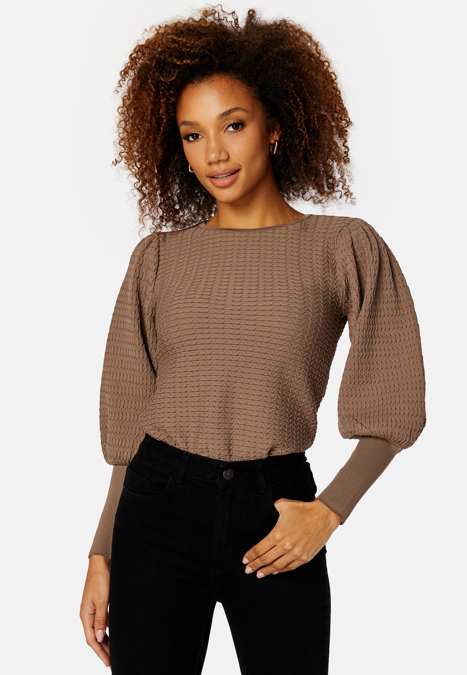 Ginnie L/S Puff Pullover Knit