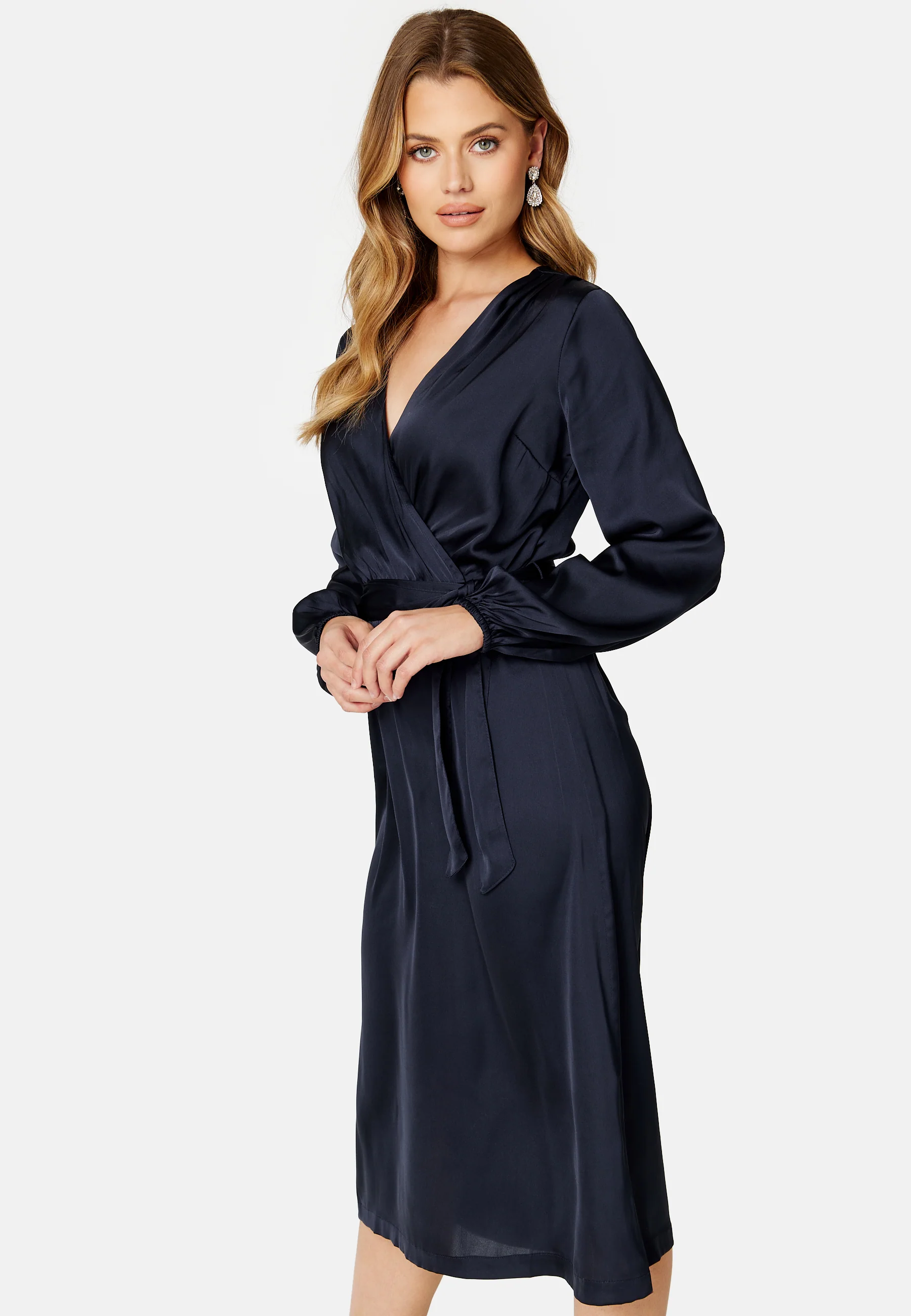 Gisele Satin Midi Dress - Image 2