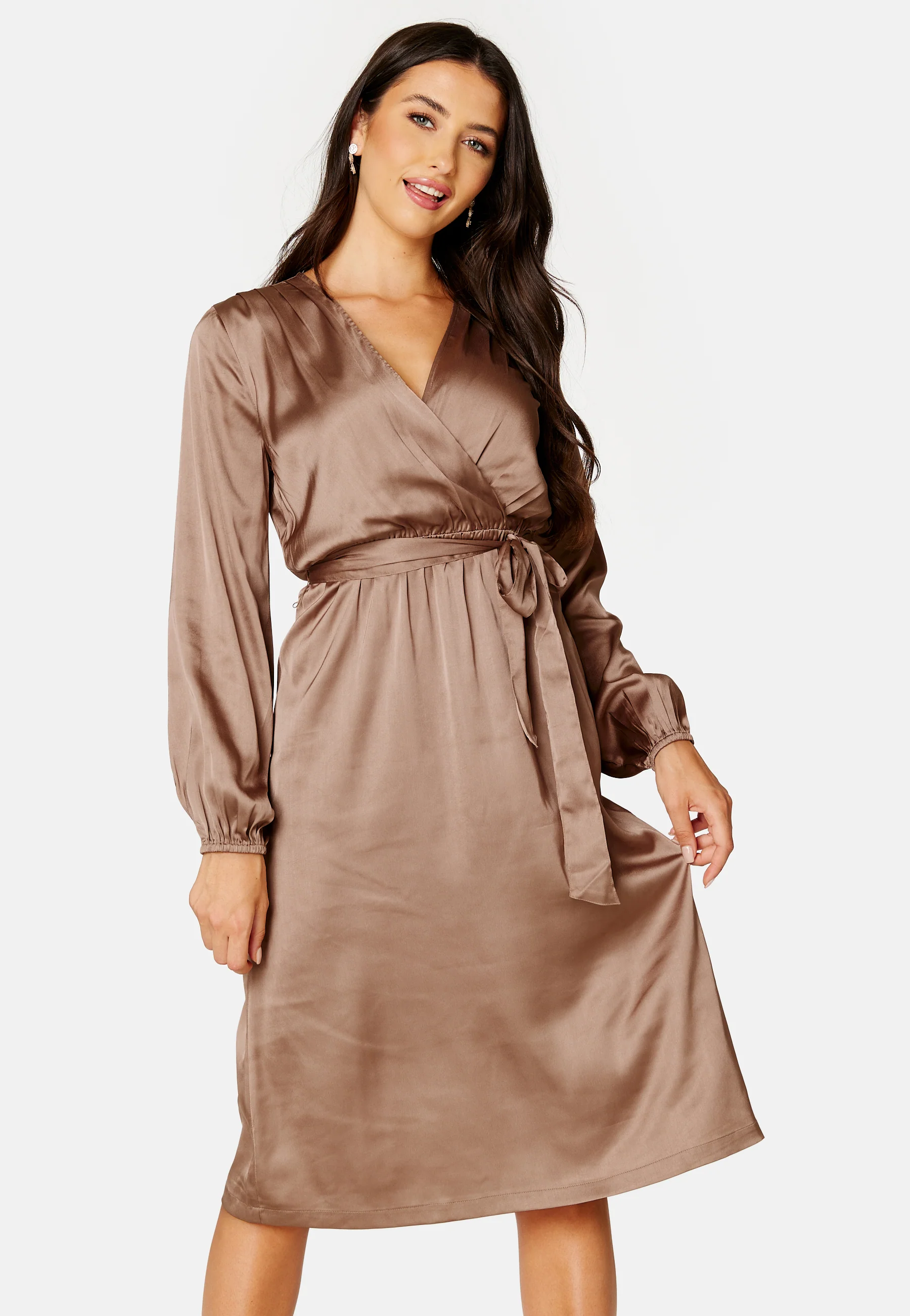 Gisele Satin Midi Dress - Image 2