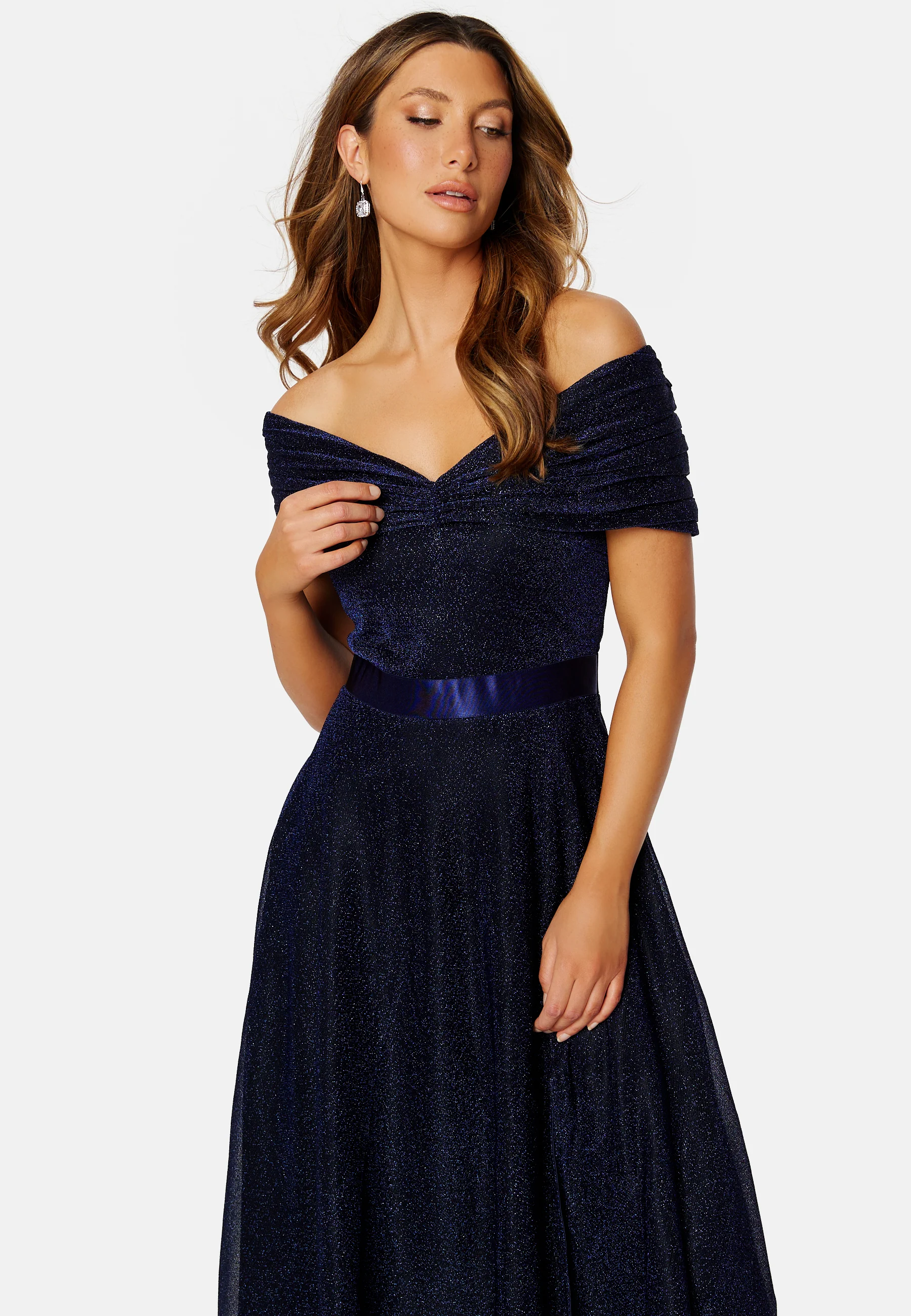 Glitter Bardot Maxi Dress - Image 2