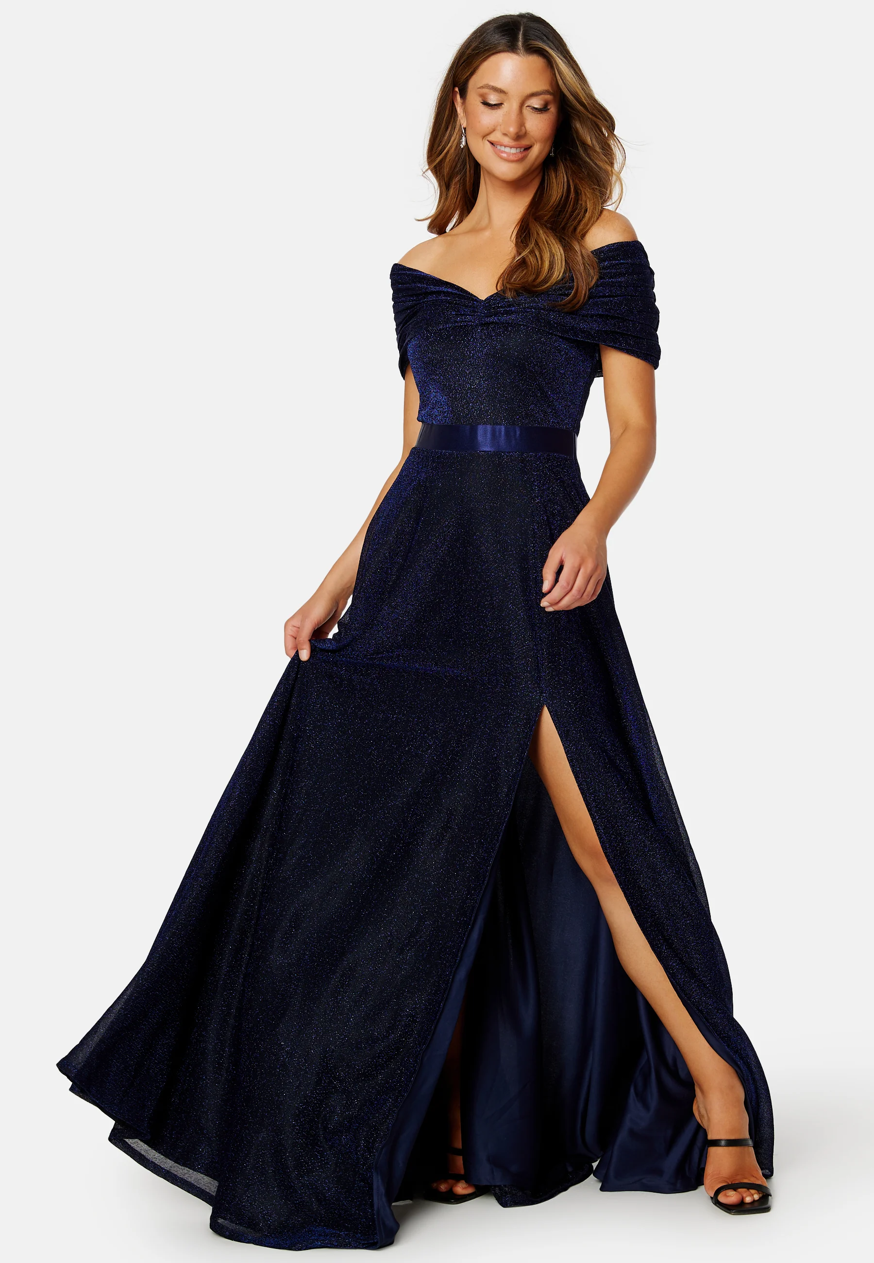 Glitter Bardot Maxi Dress - Image 5